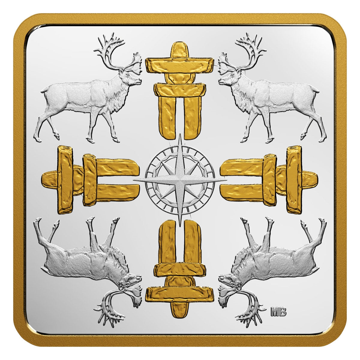 2018 $3 Canadian Coasts - True North Gold Plated Fine Silver (No Tax)