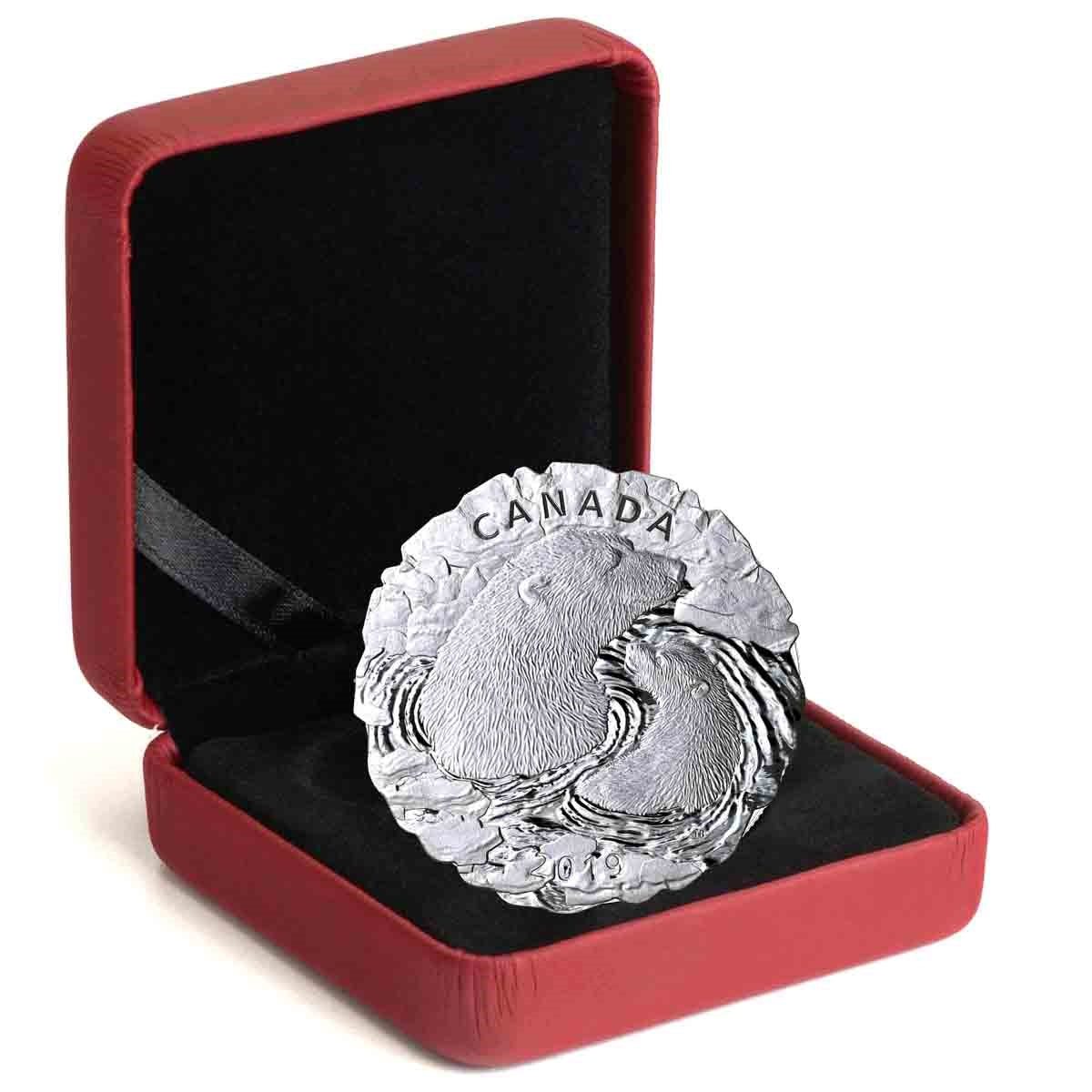 2019 Canada $50 Polar Bears: Mother and Cub Fine Silver (TAX Exempt)