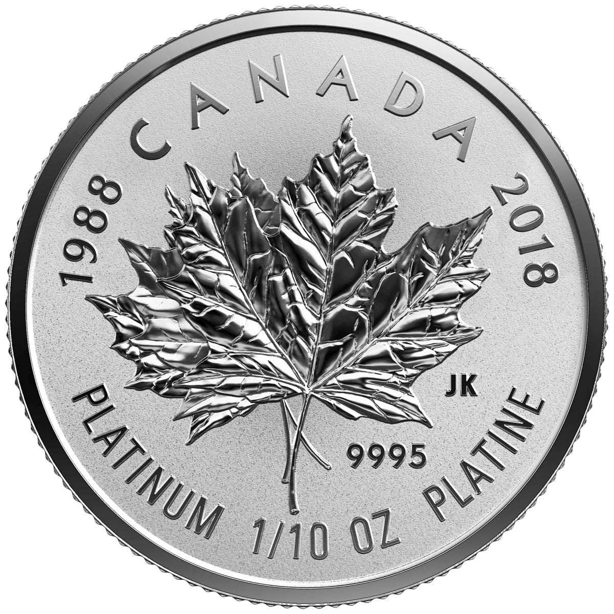 2018 Canada 30th Anniv. of the Platinum Maple Leaf Platinum Fractional Set (No Tax)