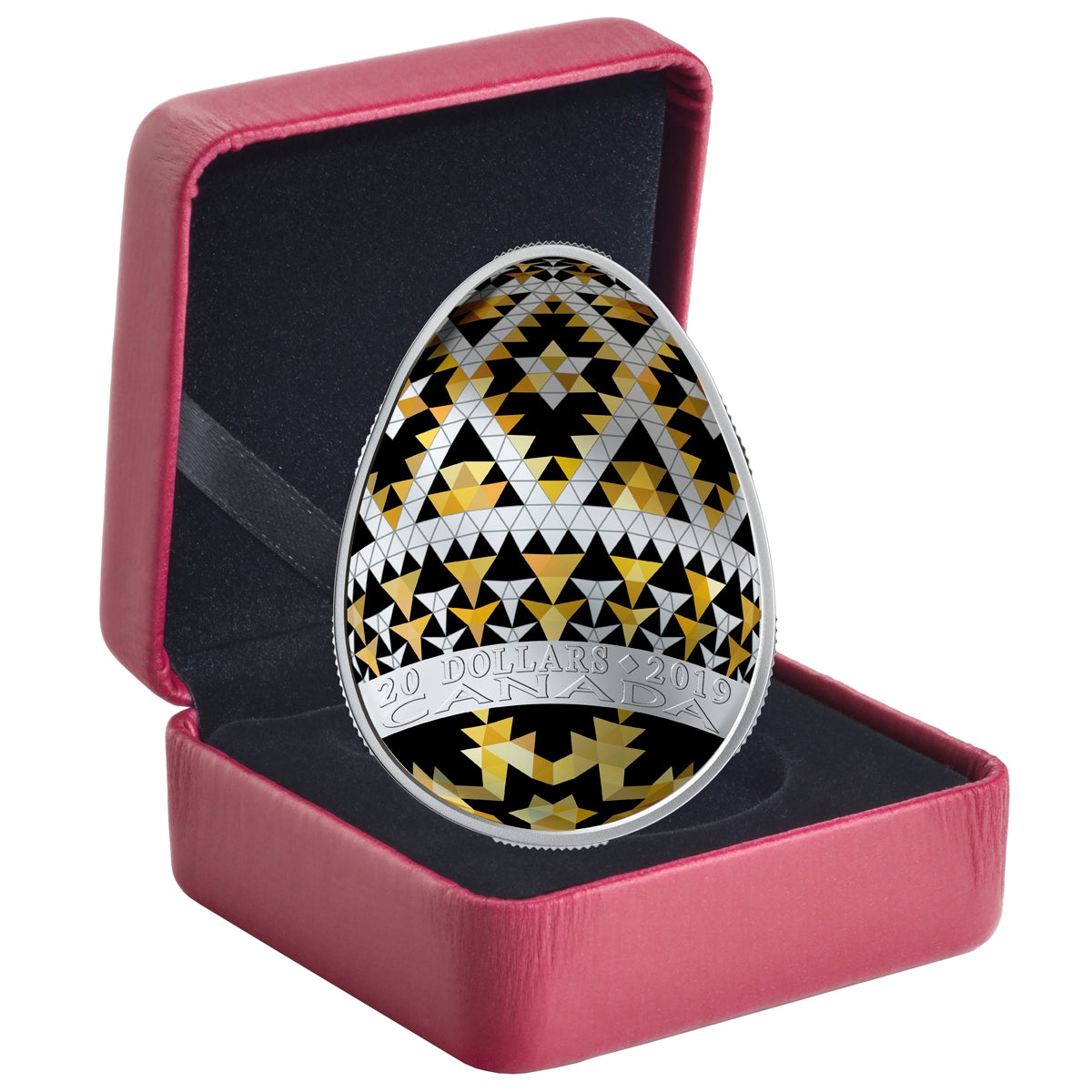 2019 Canada $20 Vegreville Pysanka (Egg Shaped) Fine Silver (No Tax)