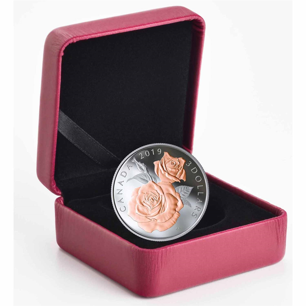2019 Canada $3 Queen Elizabeth Rose Blossoms Fine Silver (No Tax)