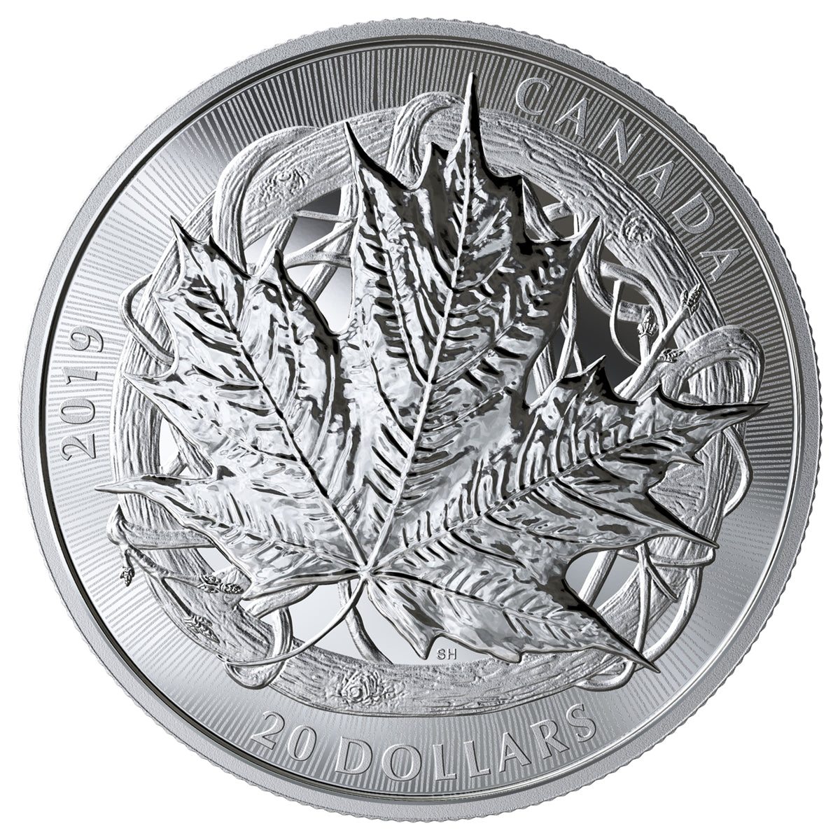 2019 The Canadian Maple Masters Collection Fine Silver 5-Coin Set (No Tax) Bent/Torn