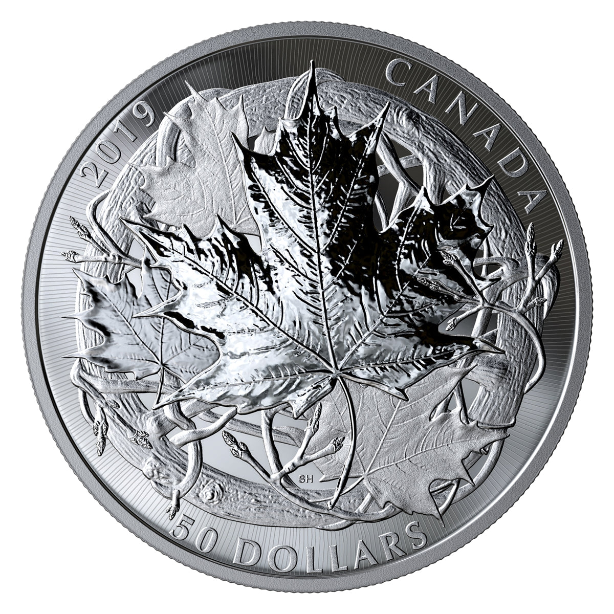 2019 The Canadian Maple Masters Collection Fine Silver 5-Coin Set (No Tax) Bent/Torn