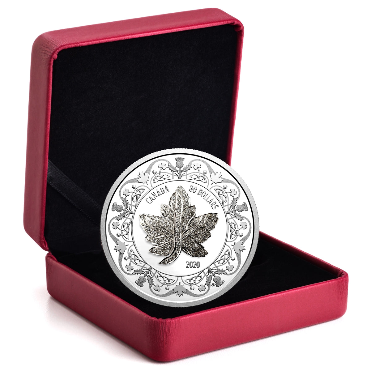 2020 Canada $30 Canadian Maple Leaf Brooch Legacy Fine Silver Coin