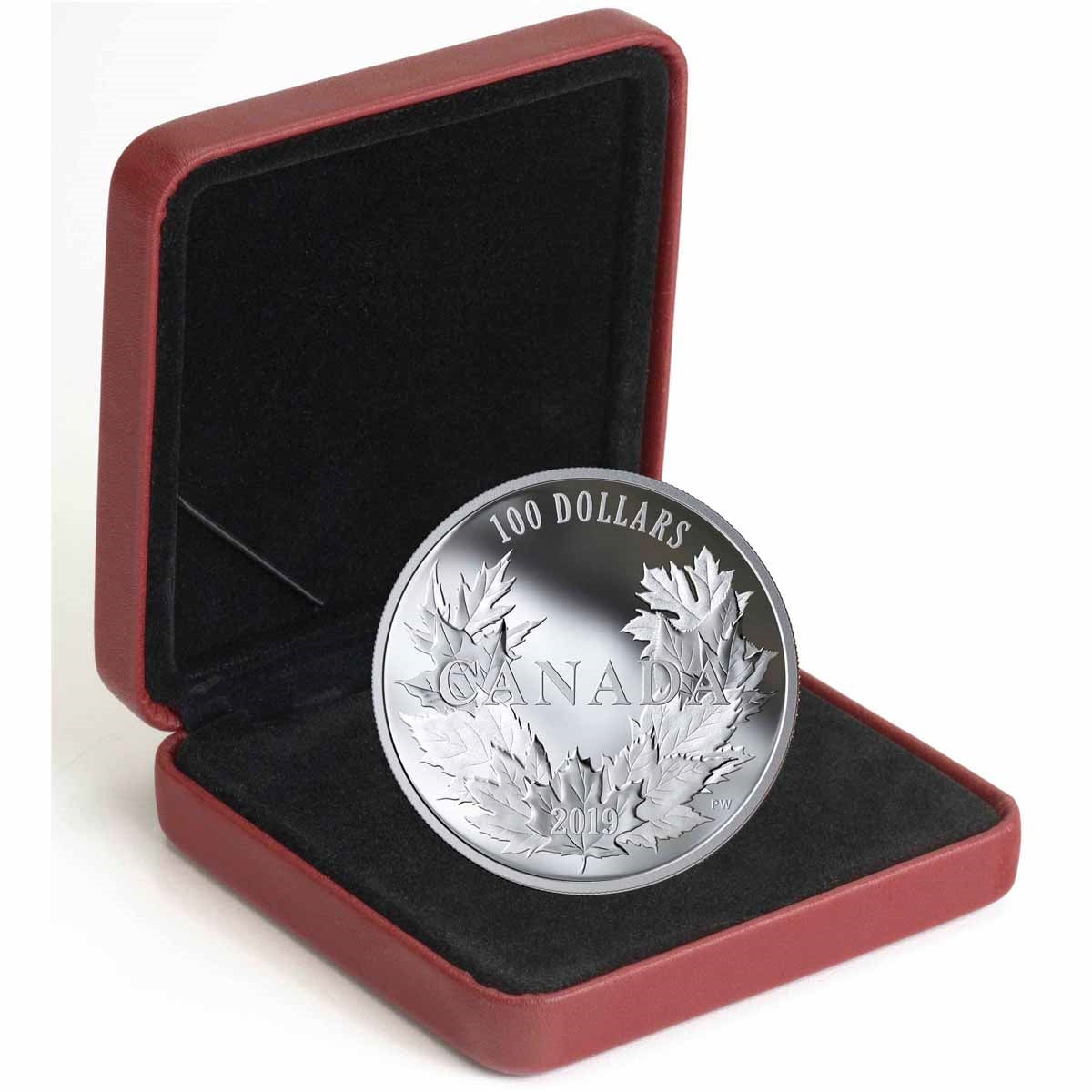 2019 $100 Canadian Maples 10 oz. Fine Silver Coin (No Tax)