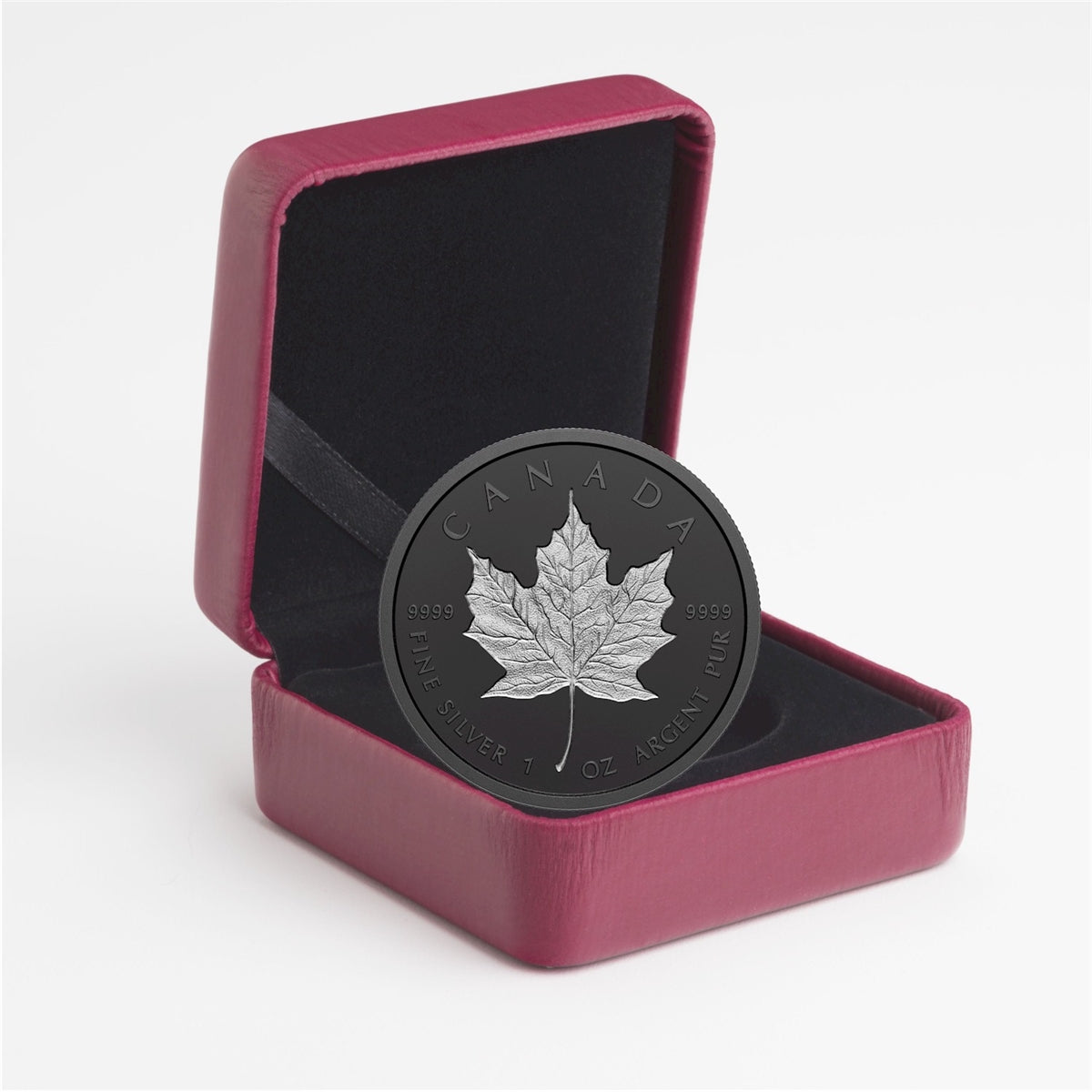 2020 Canada $20 Rhodium-Plated Incuse 1oz. Fine Silver Maple Leaf (NO Tax)