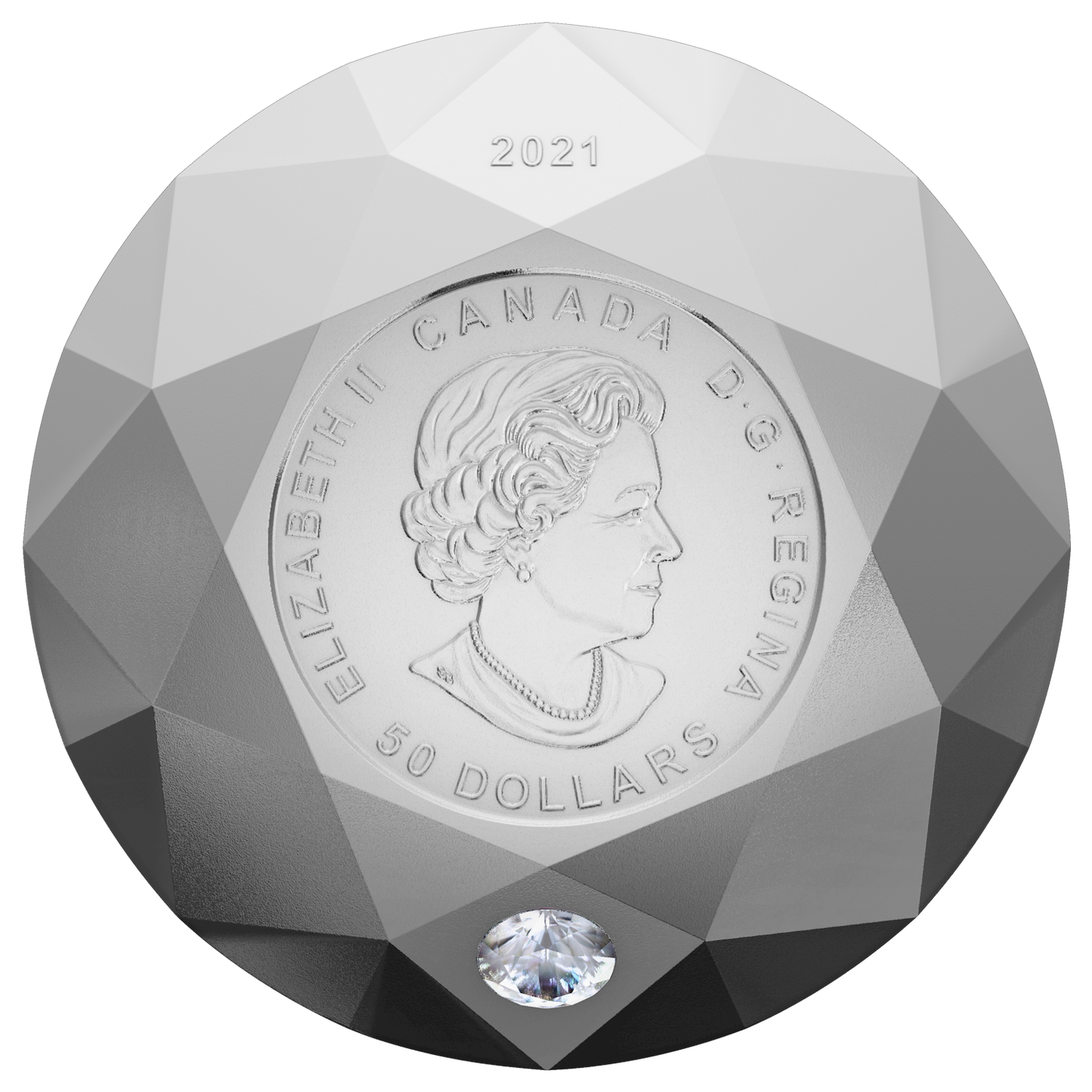 2021 Canada $50 Forevermark Black Label Round Diamond Silver Diamond-Shaped (No Tax)