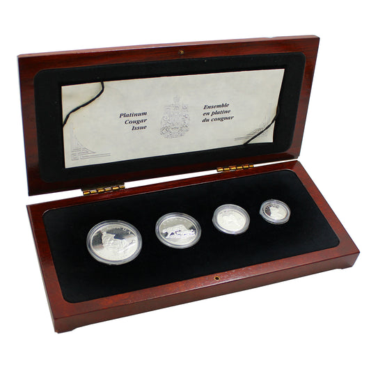 1992 Canada Cougar Platinum 4-coin RCM Issue Set (TAX Exempt)