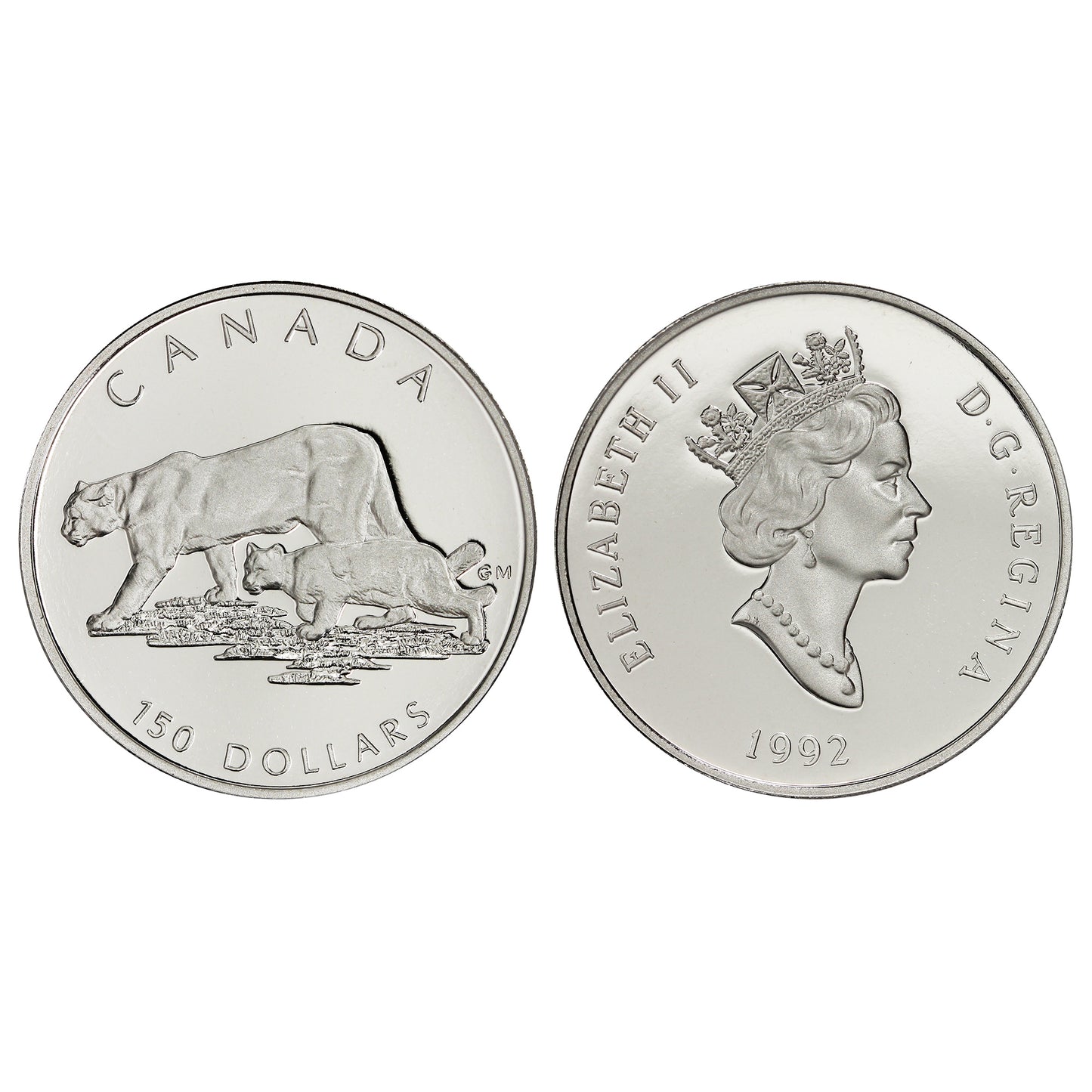 1992 Canada Cougar Platinum 4-coin RCM Issue Set (TAX Exempt)