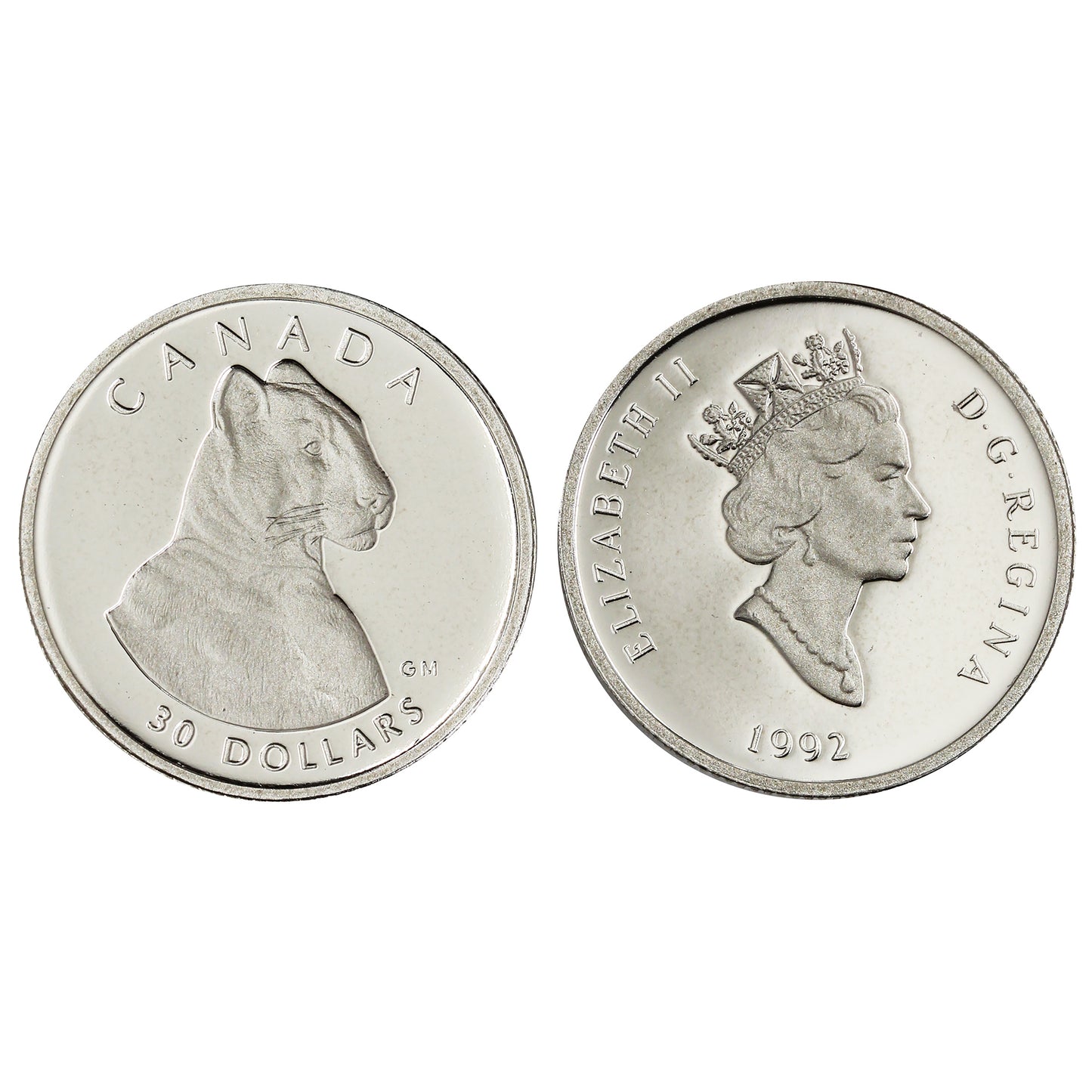 1992 Canada Cougar Platinum 4-coin RCM Issue Set (TAX Exempt)