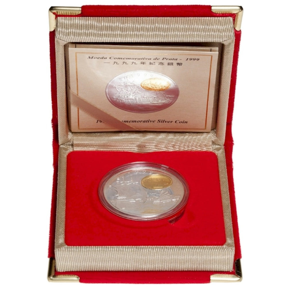 1999 Canada-Macau 100 Patacas Return To China Sterling Silver & Gold Cameo