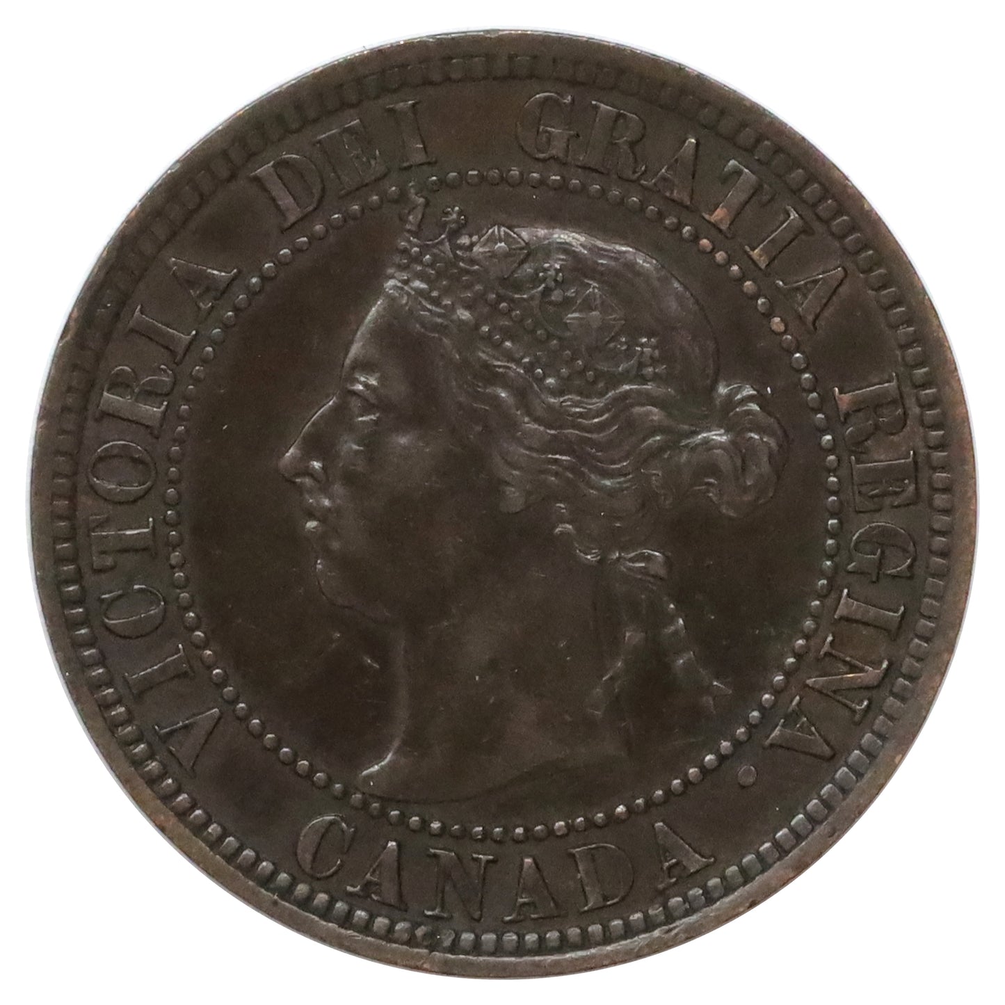 1891 SDLL Obv. 3 Canada 1-cent Extra Fine (EF40) $
