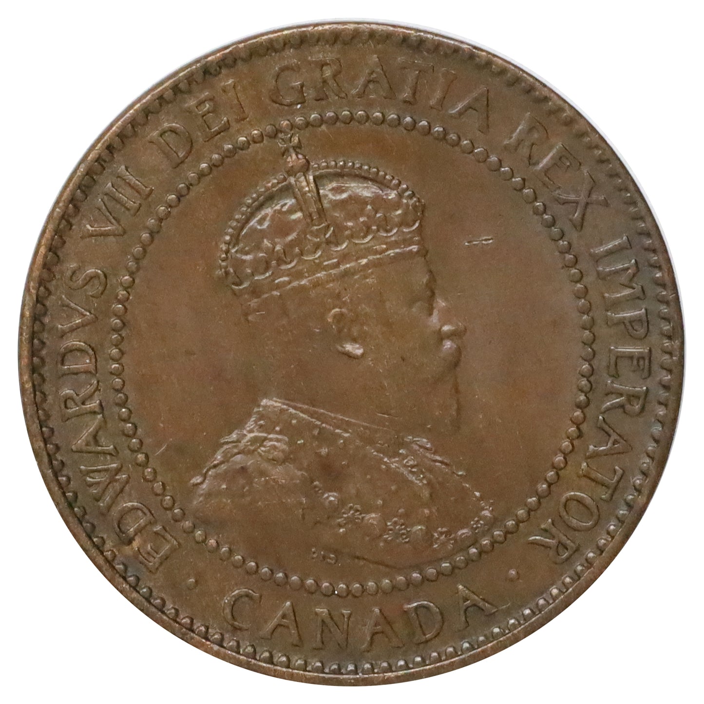 1908 Canada 1-cent Brilliant Uncirculated (MS63) Lustrous Brown $