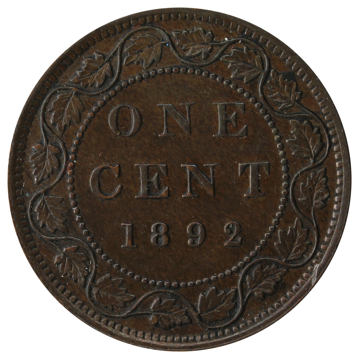 1892 Obv. 3 Canada 1-cent Extra Fine (EF-40)