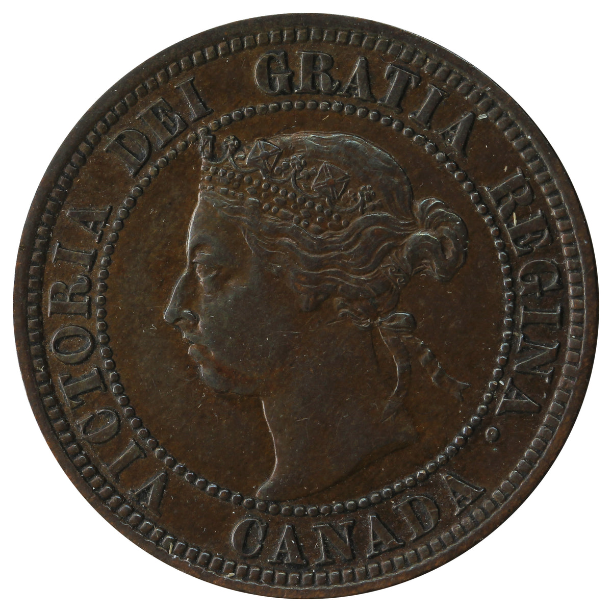 1892 Obv. 3 Canada 1-cent Extra Fine (EF40)