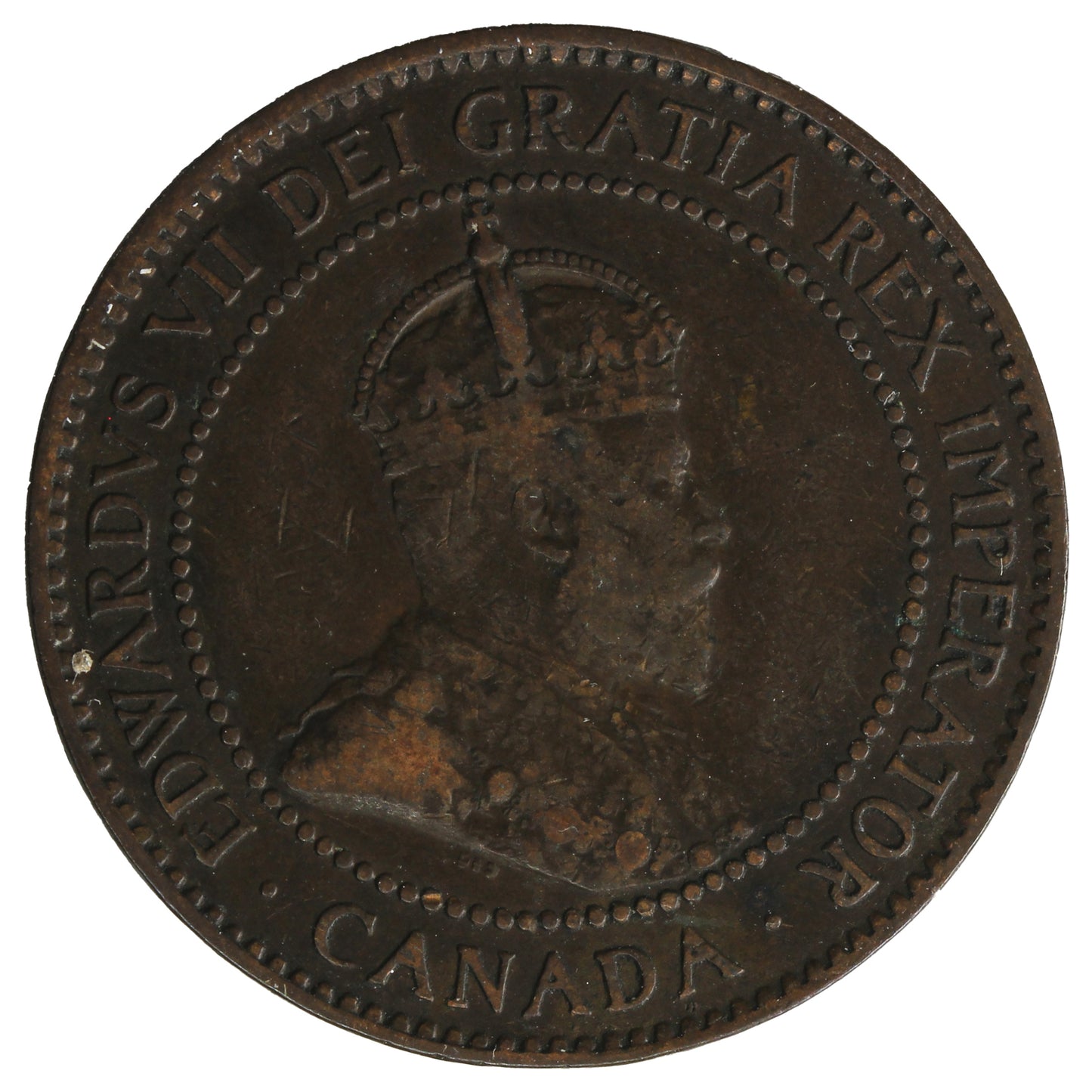 1907H Canada 1-cent F-VF (F-15)