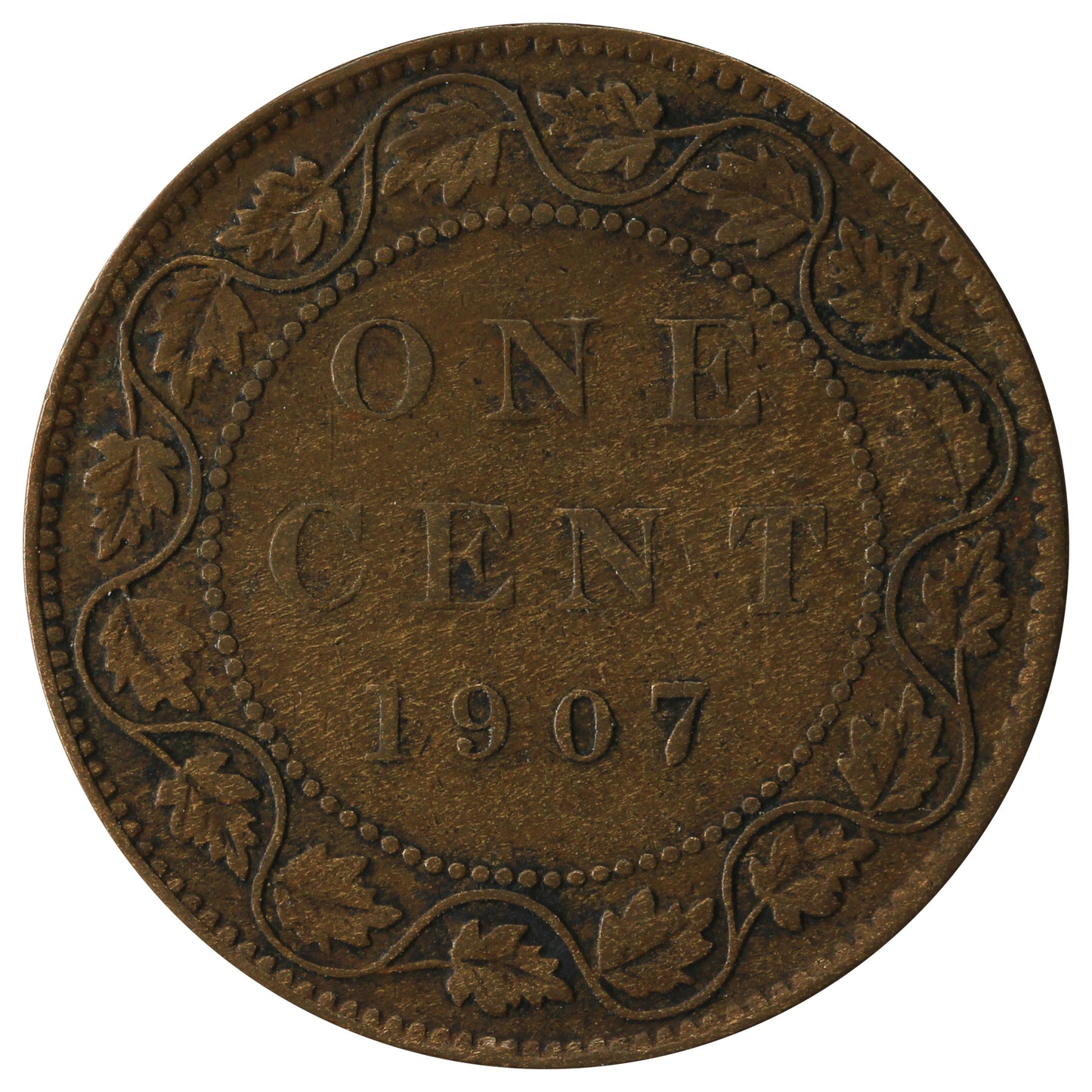 1907 Canada 1-cent F-VF (F-15)