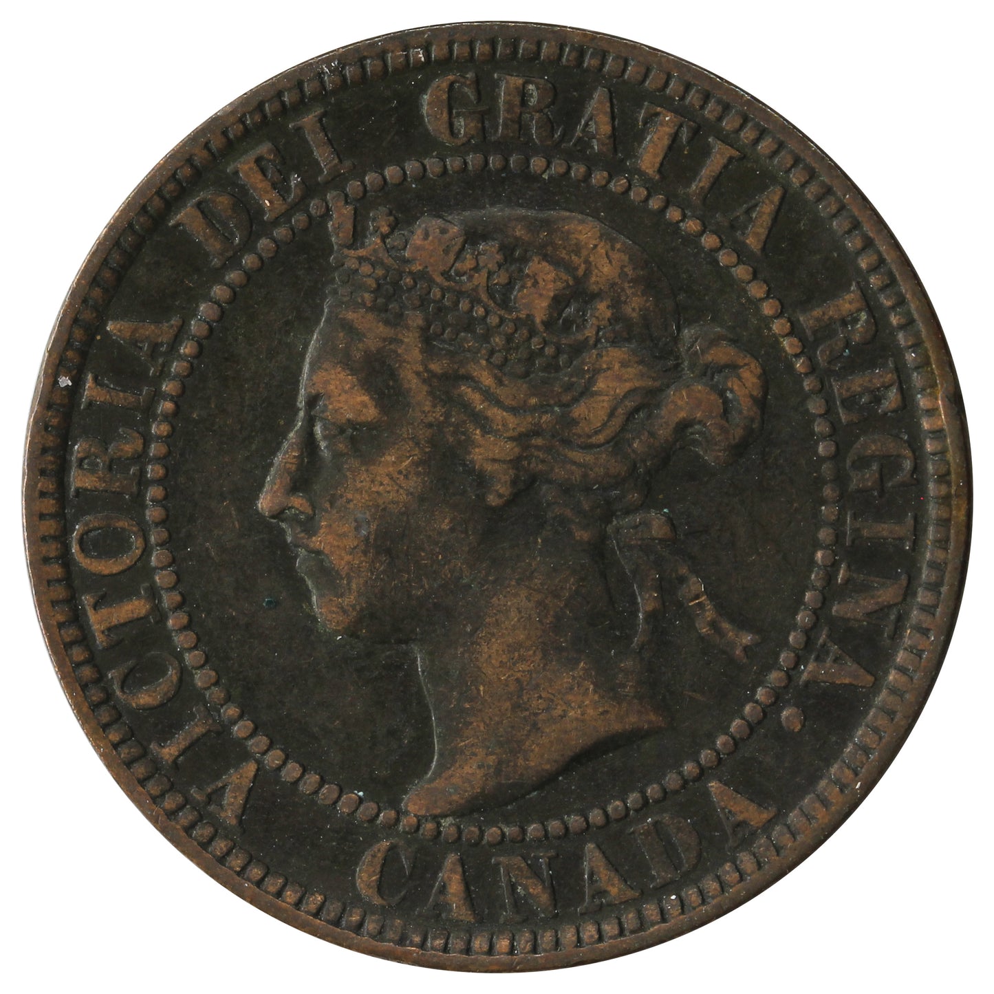 1901 Canada 1-cent F-VF (F15)