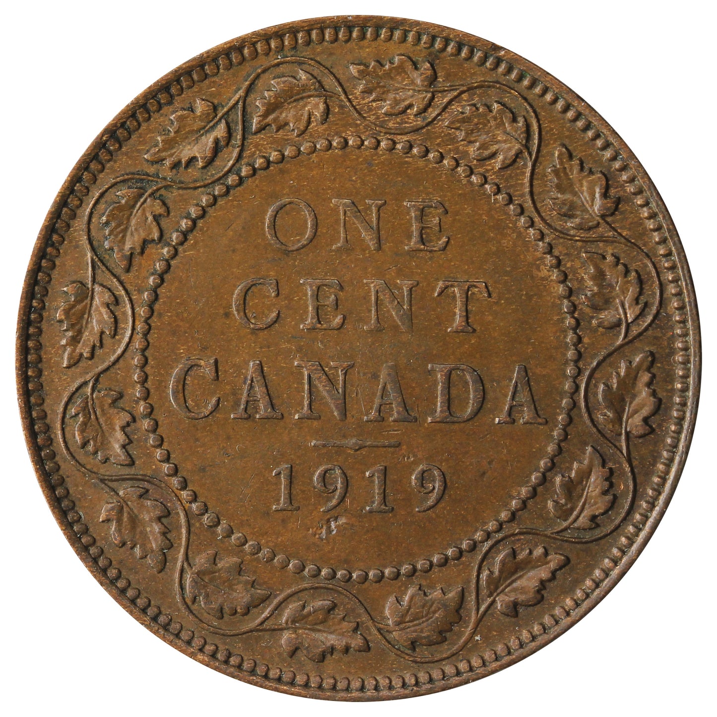 1919 Canada 1-cent EF-AU (EF-45)