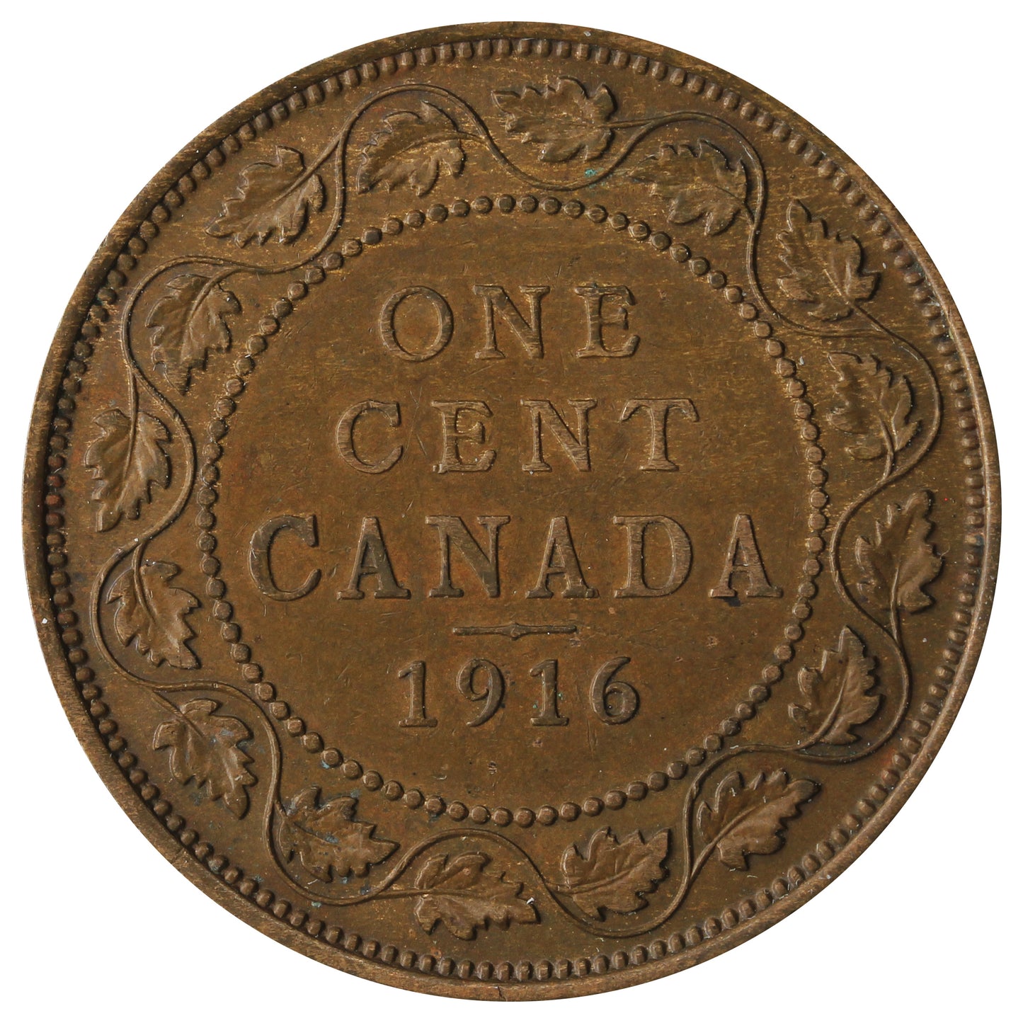 1916 Canada 1-cent VF-EF (VF30)