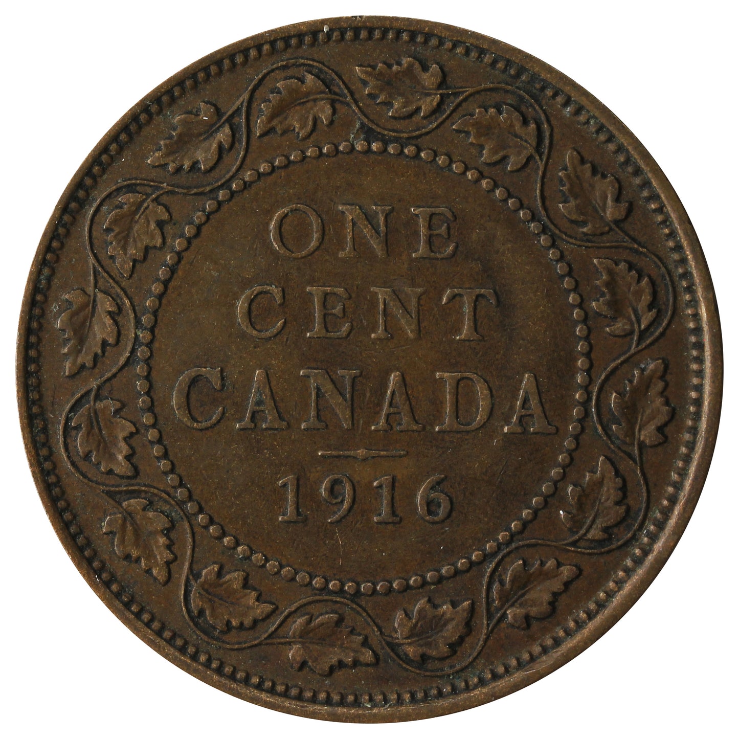 1916 Canada 1-cent F-VF (F-15)