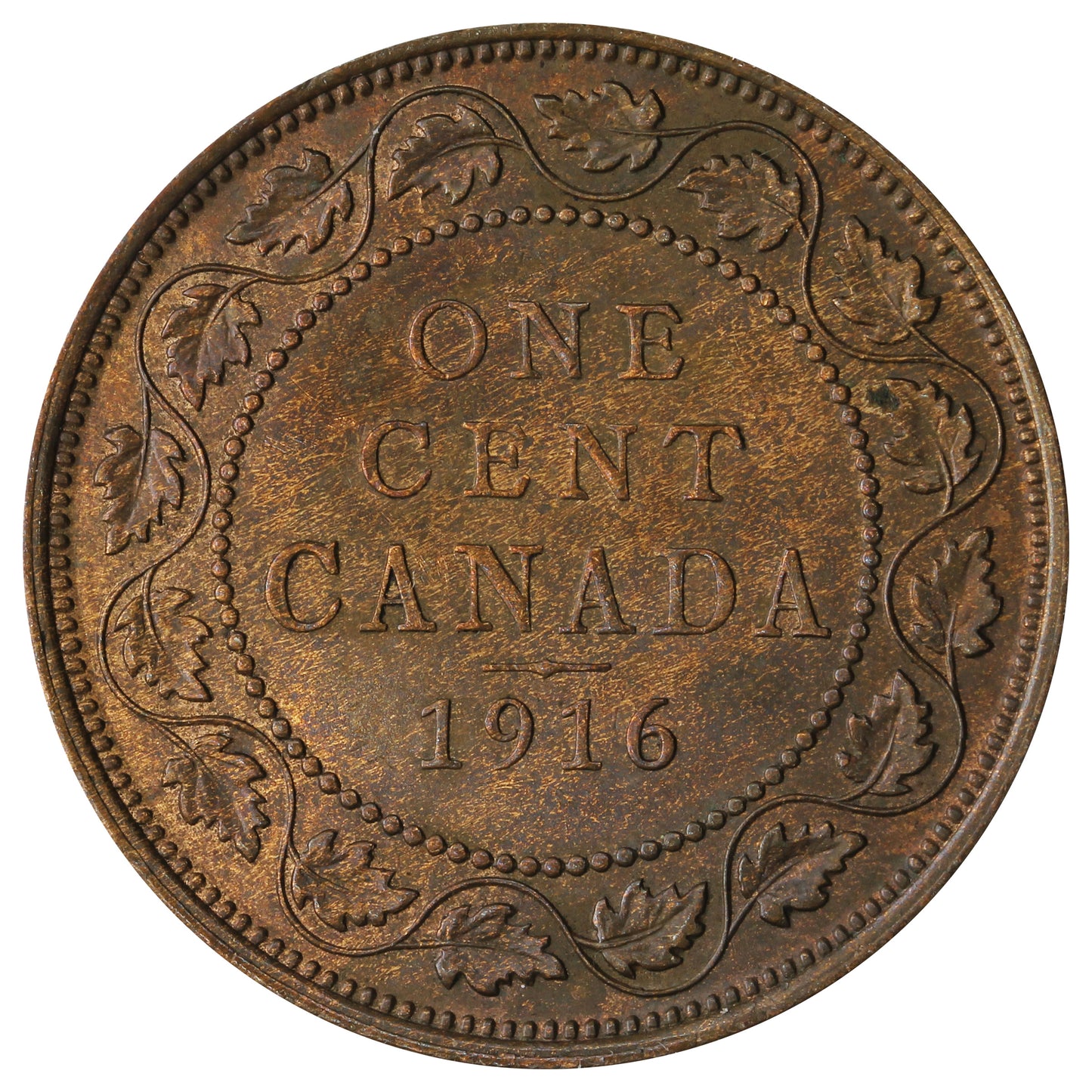 1916 Canada 1-cent AU-UNC (AU-55)