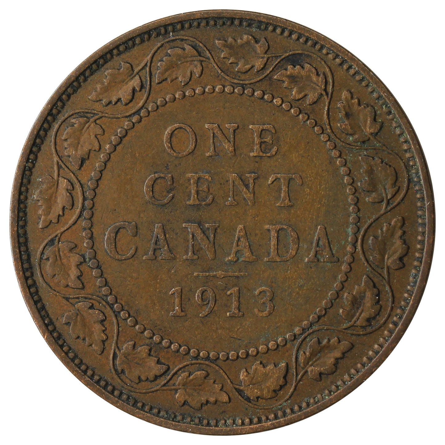 1913 Canada 1-cent F-VF (F15)