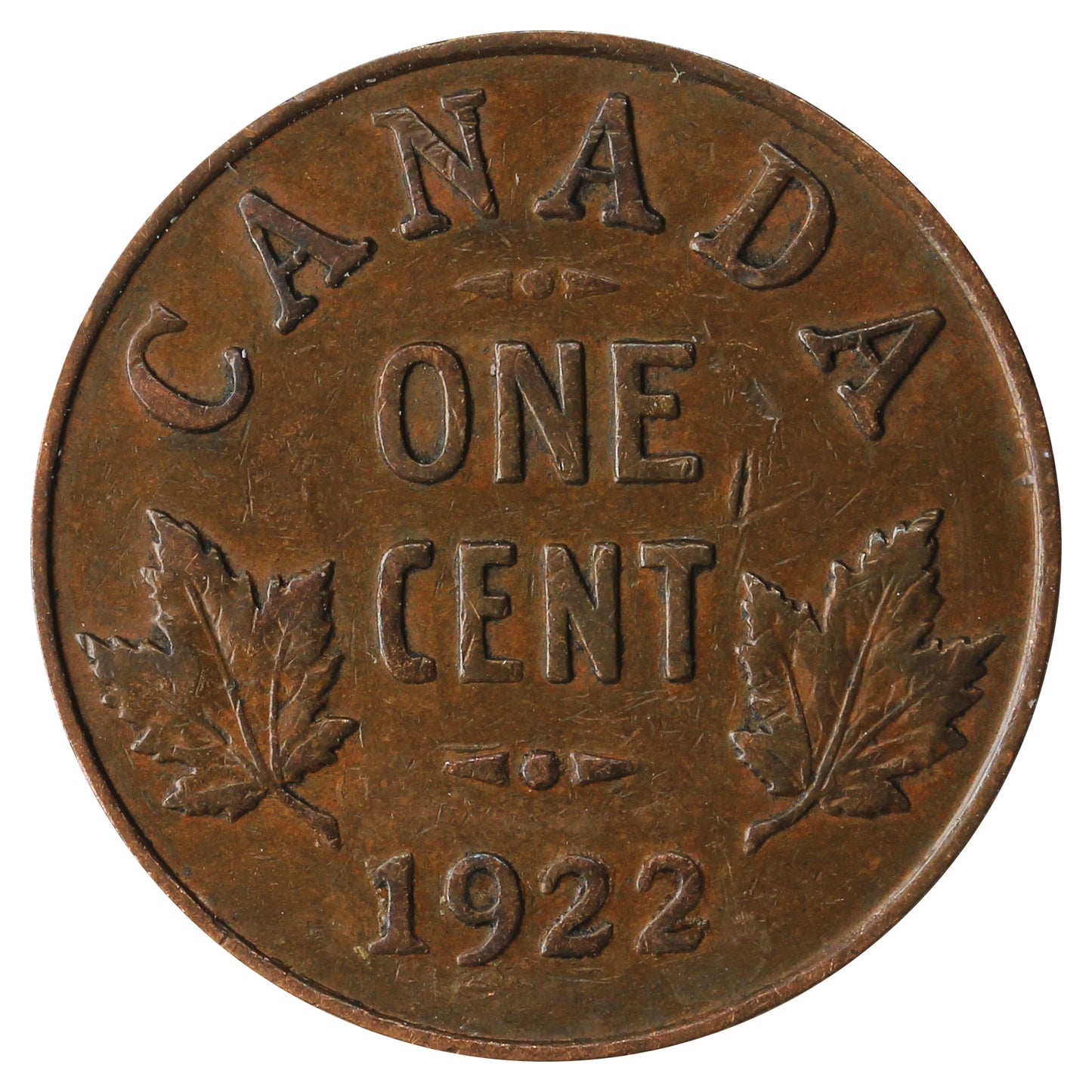 1922 Canada 1-cent Very Fine (VF20)
