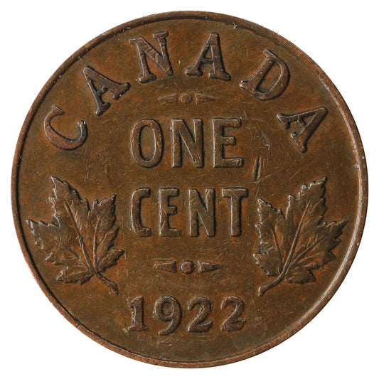 1922 Canada 1-cent Very Fine (VF20)