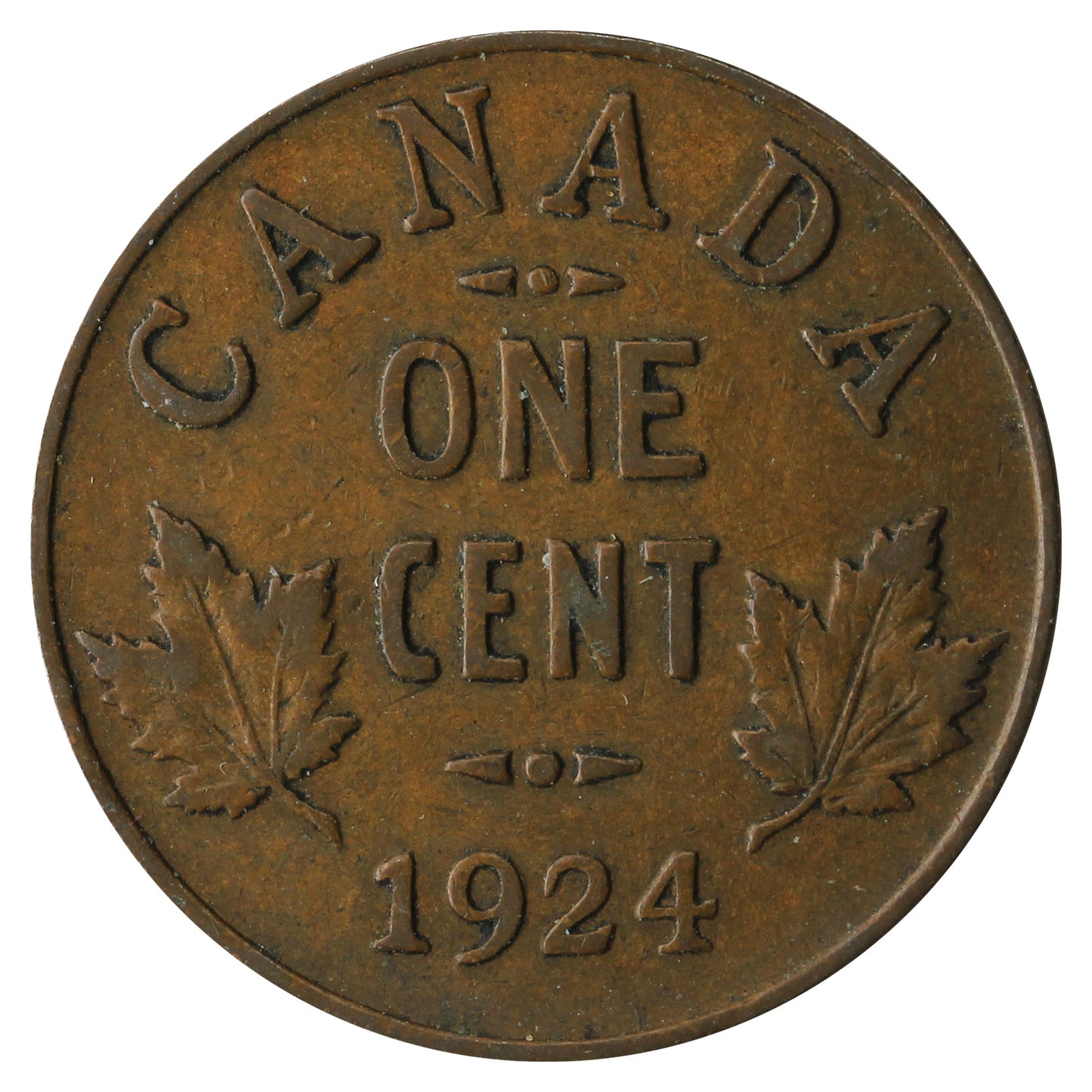 1924 Canada 1-cent F-VF (F15)