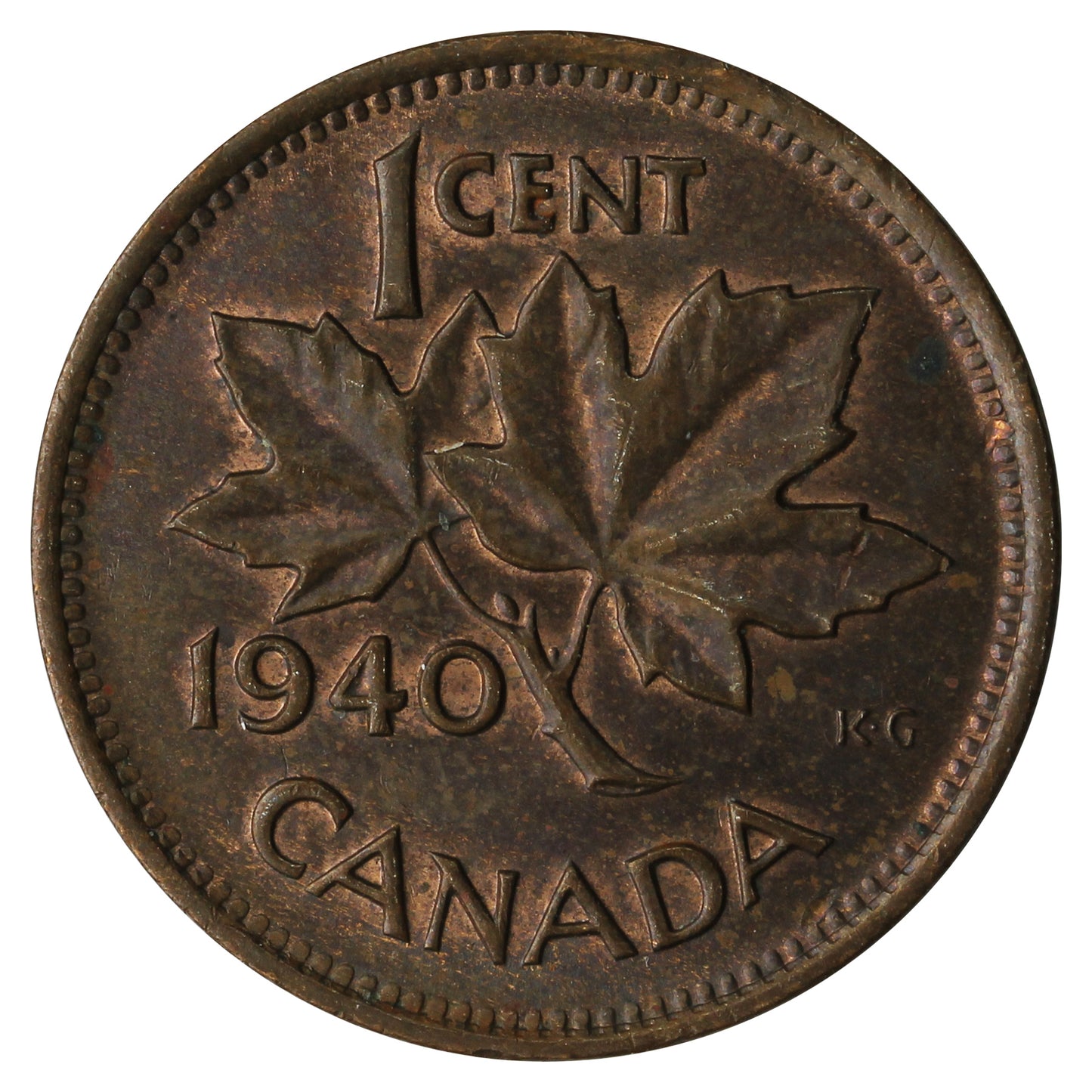 1940 Canada 1-cent EF-AU (EF45)