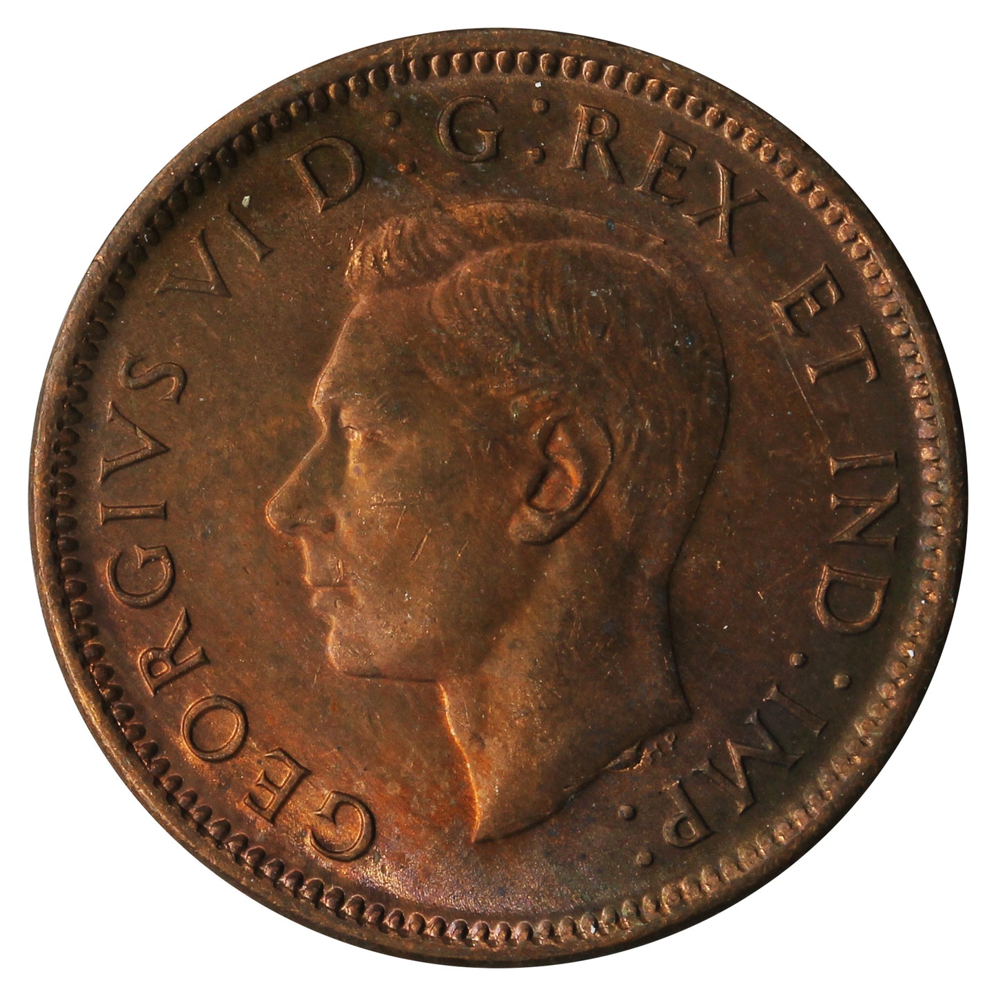 1945 Canada 1-cent UNC+ (MS62)