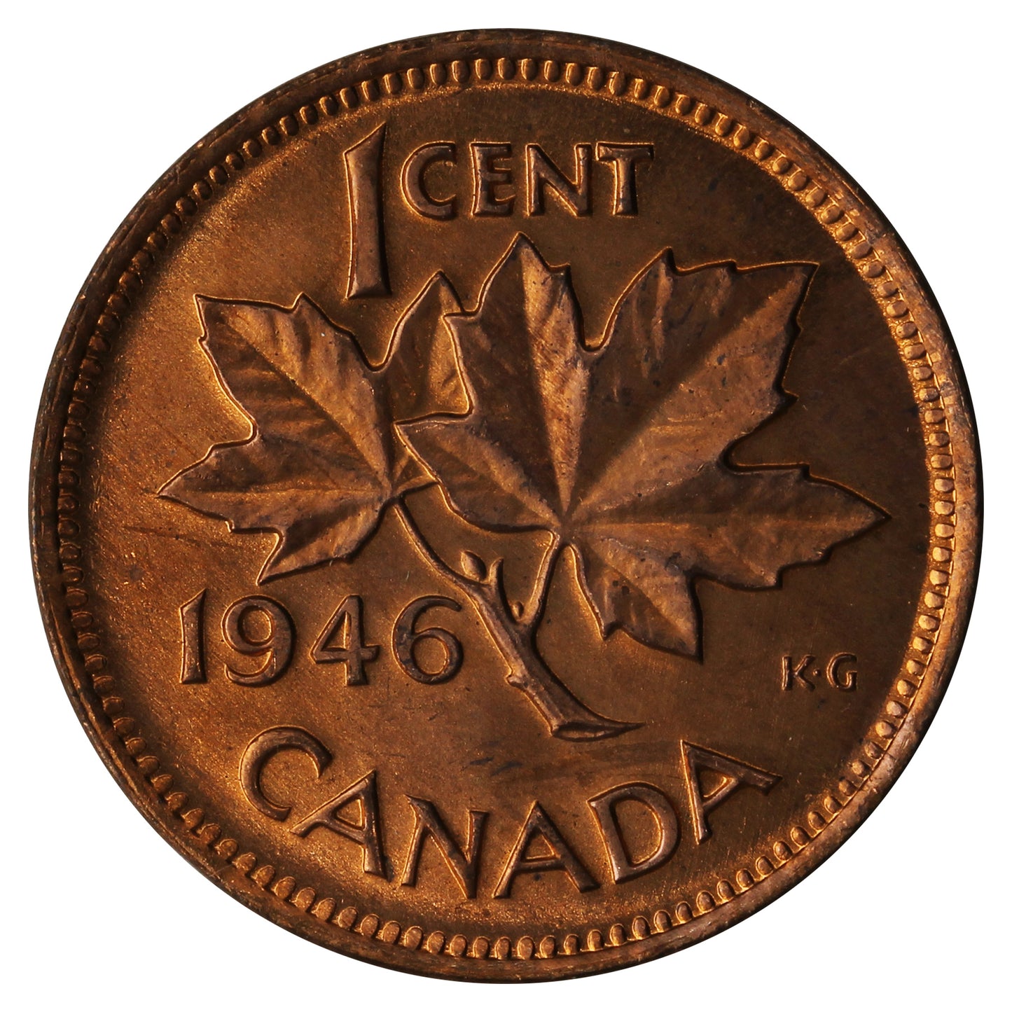 1946 Canada 1-cent Brilliant Uncirculated (MS63)