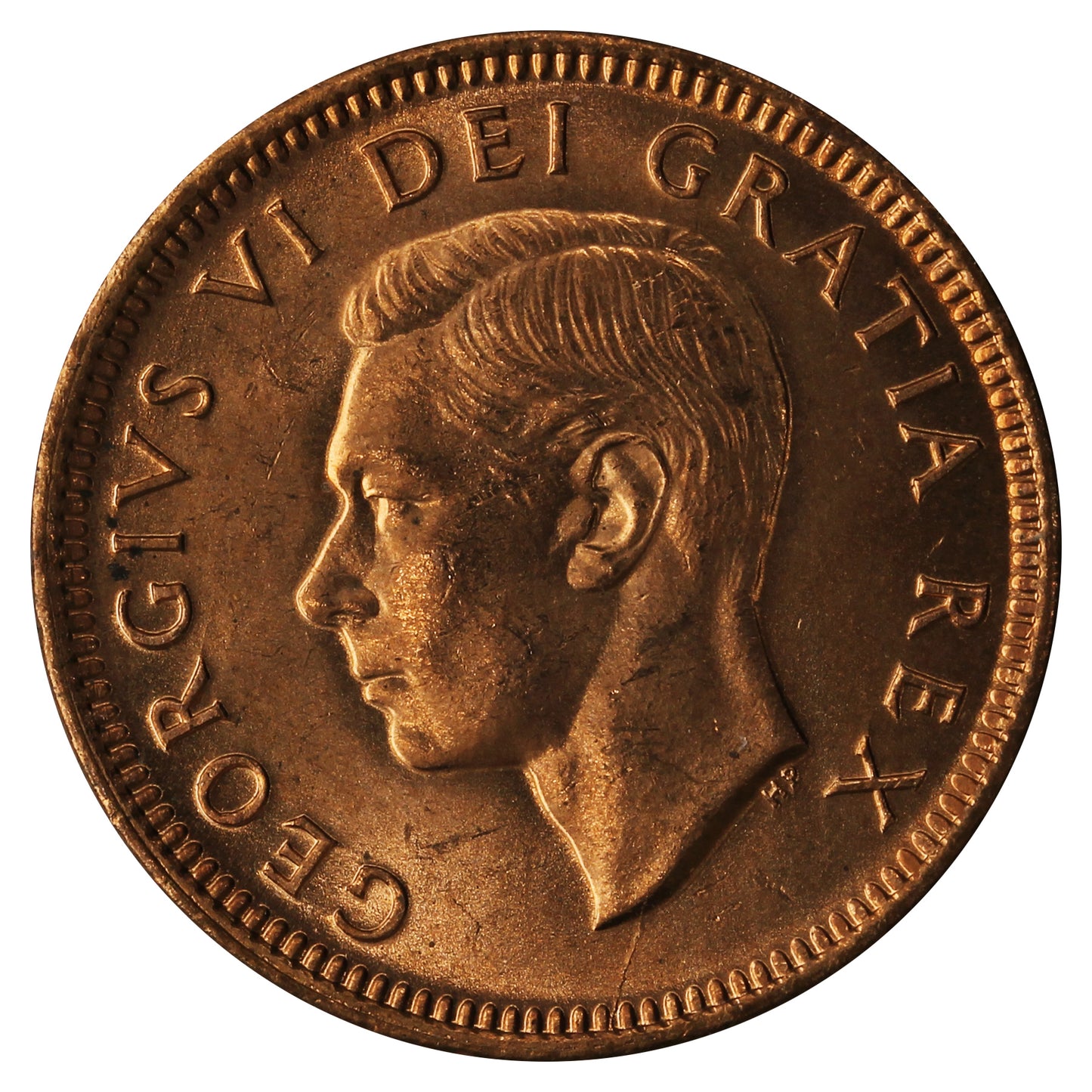 1949 A Between Denticles Canada 1-cent Choice BU (MS-64)
