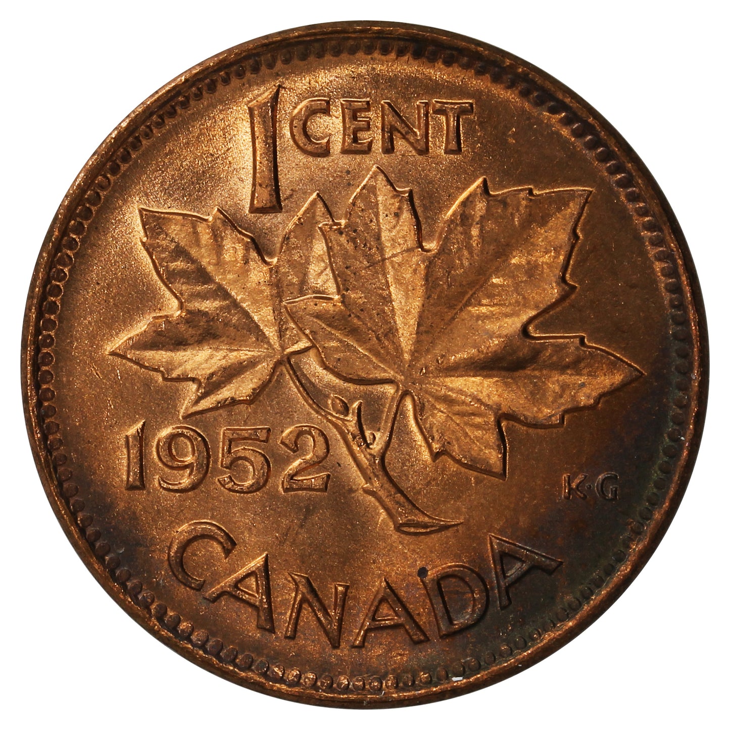 1952 Canada 1-cent Brilliant Uncirculated (MS-63)