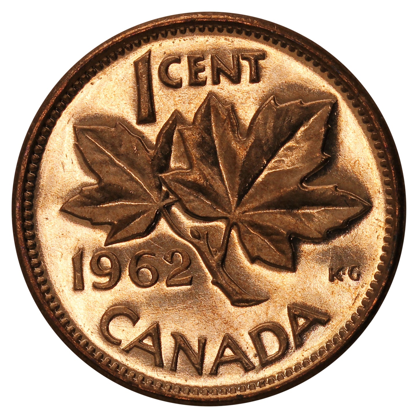 1962 Canada 1-cent Brilliant Uncirculated (MS63)