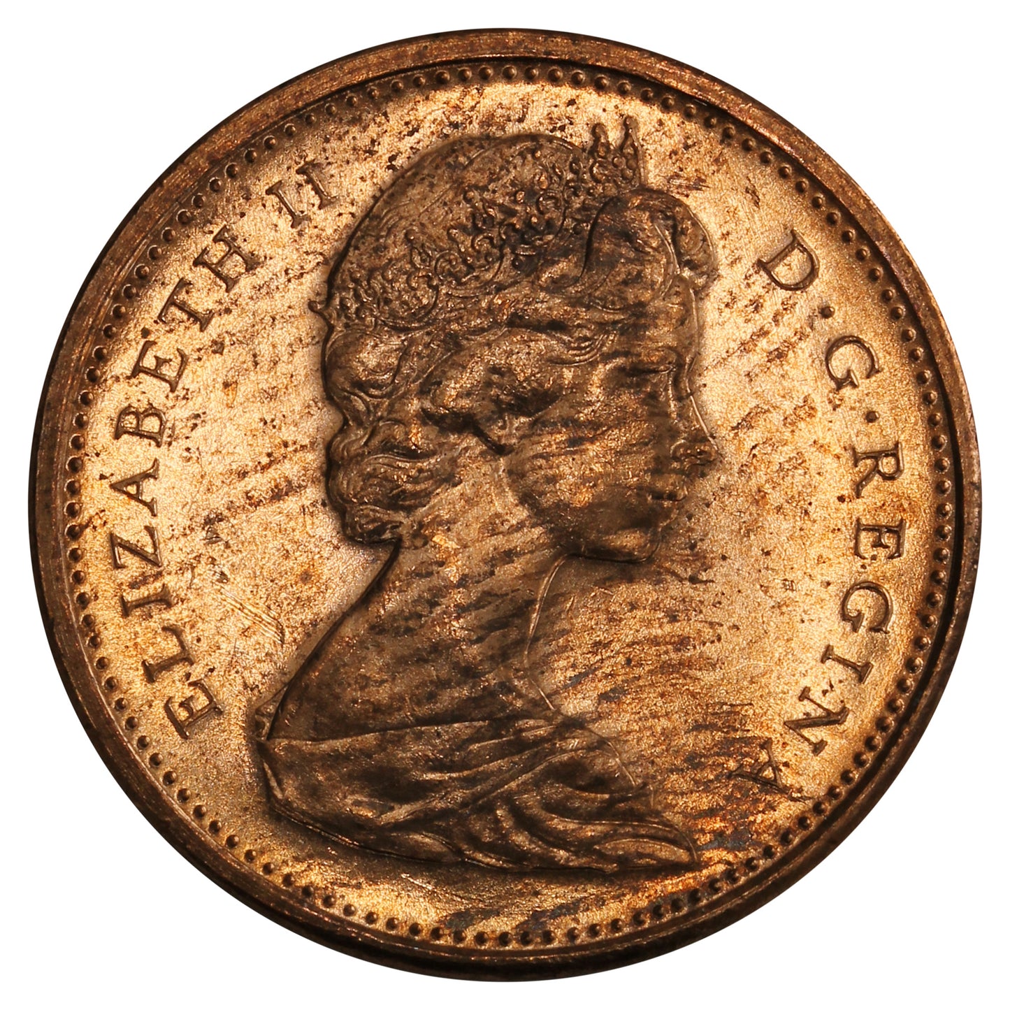 1965 Var. 1 SB P5 Canada 1-cent UNC+ (MS62)
