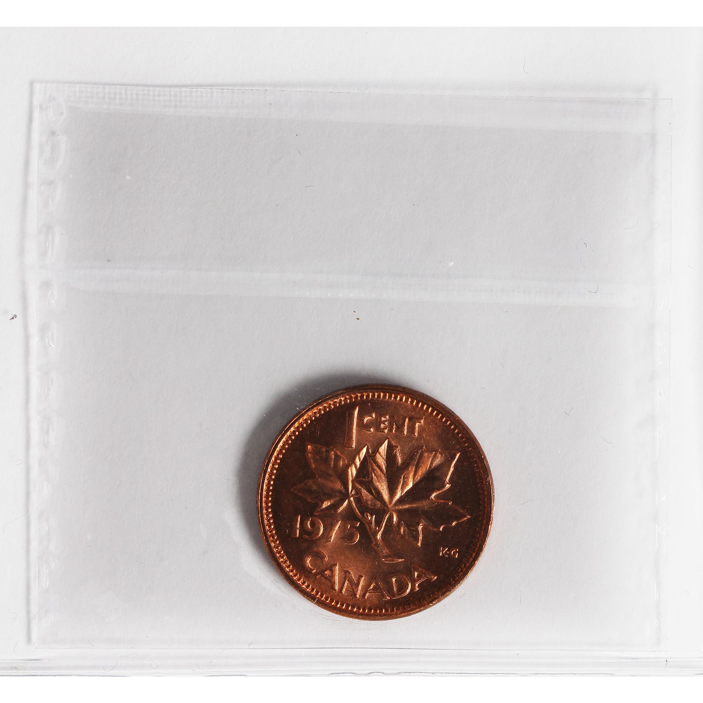1975 Canada 1-cent ICCS Certified MS66 Red
