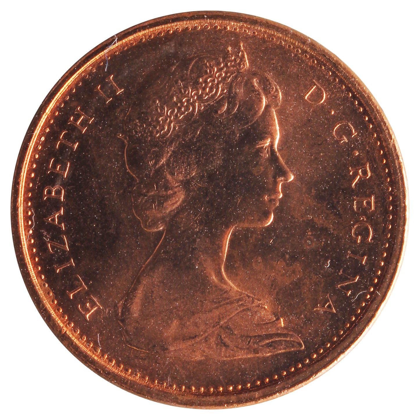 1975 Canada 1-cent ICCS Certified MS66 Red