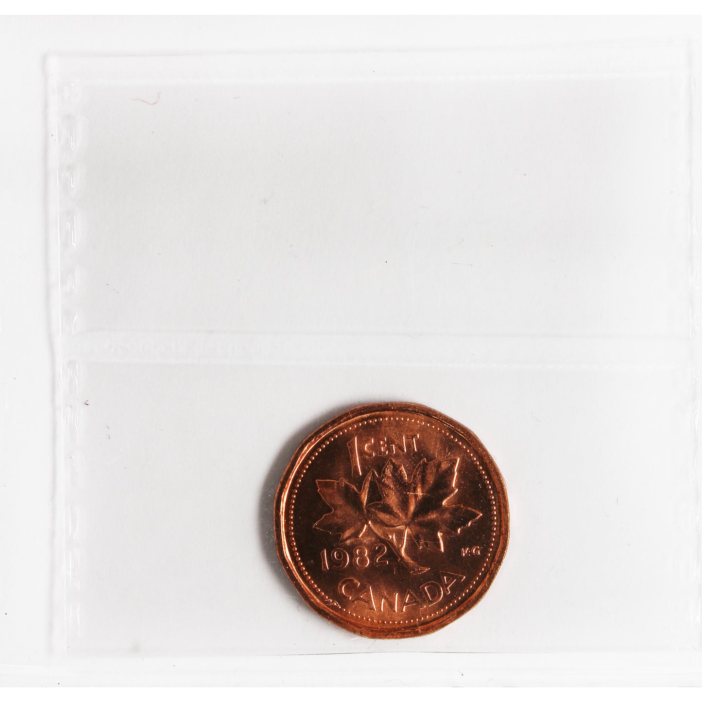 1982 Canada 1-cent ICCS Certified MS65 Red