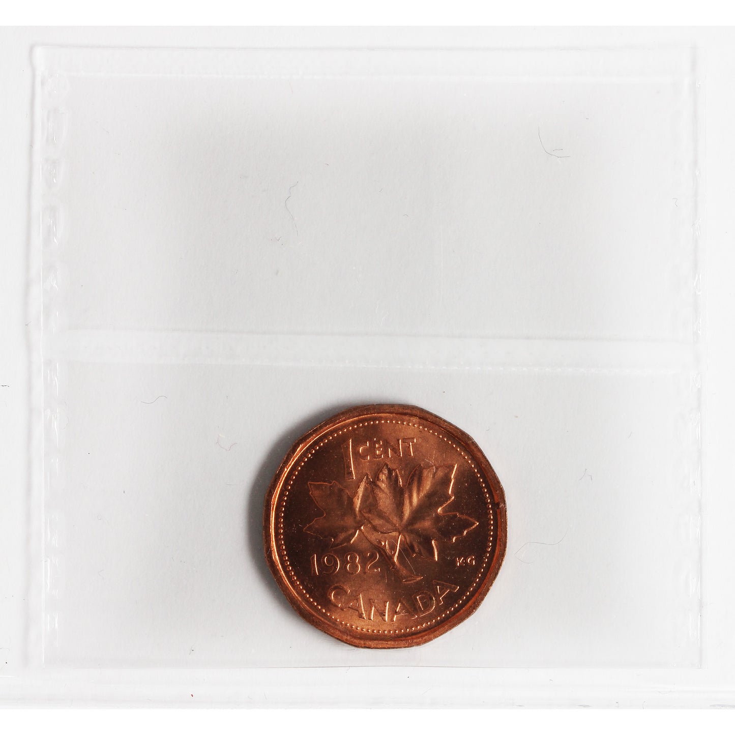 1982 Canada 1-cent ICCS Certified MS64 Red