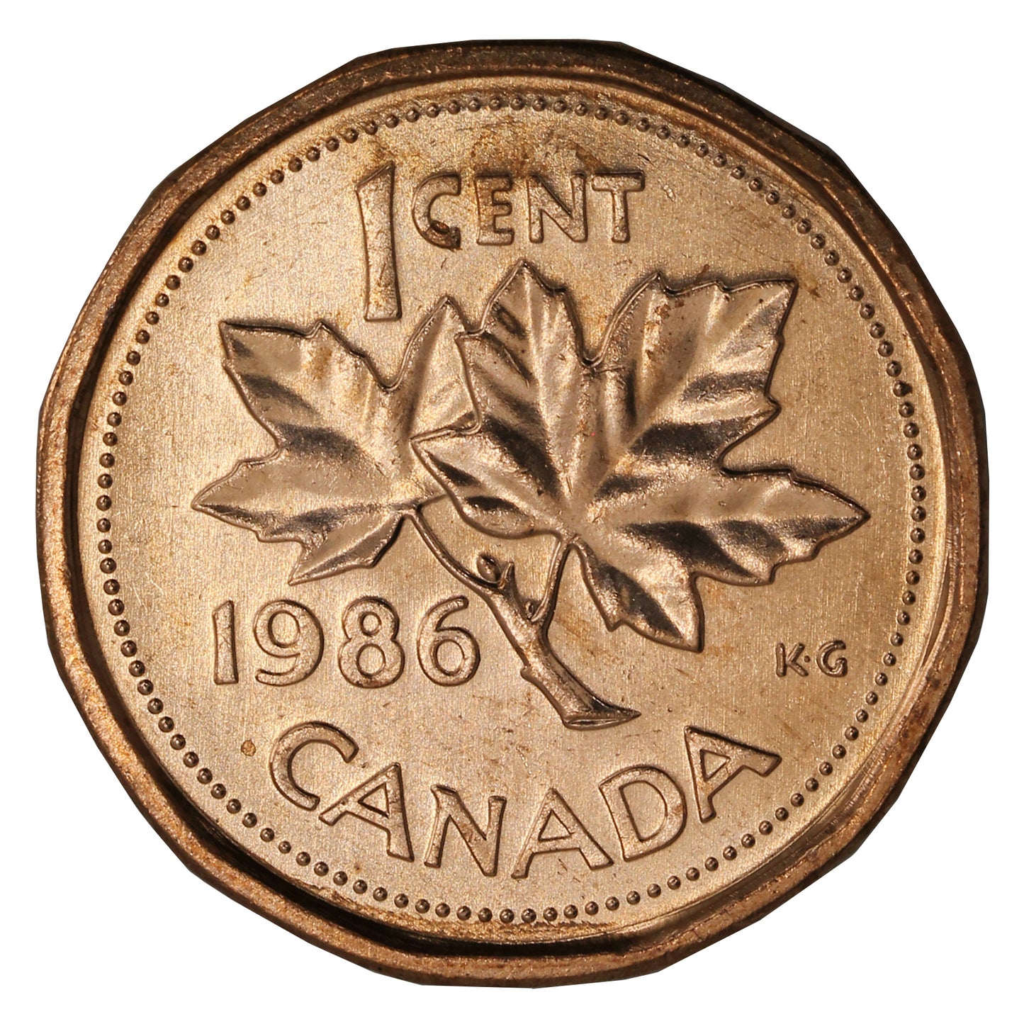 1986 Canada 1-cent Brilliant Uncirculated (MS-63)