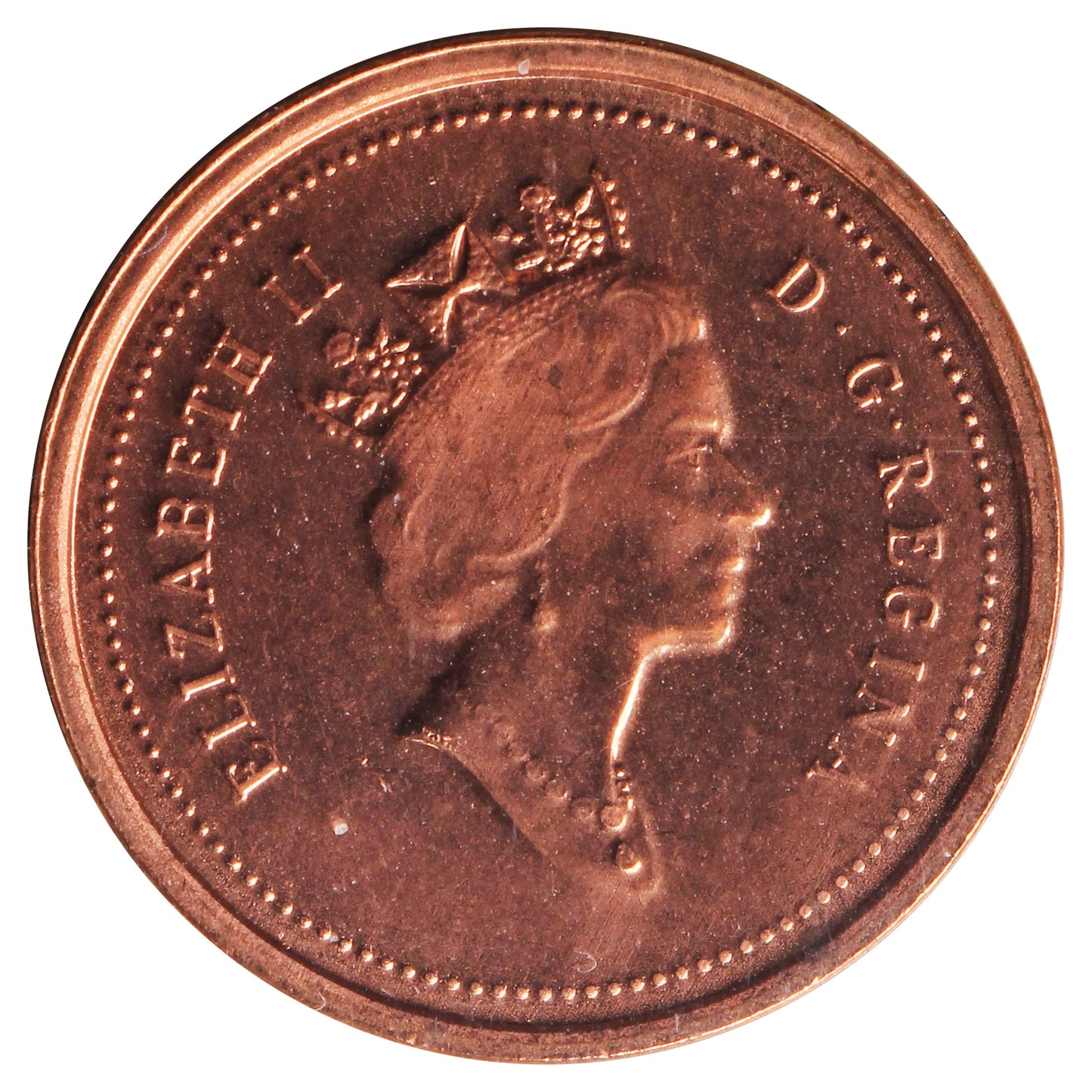 1998 Canada 1-cent ICCS Certified MS65 Red