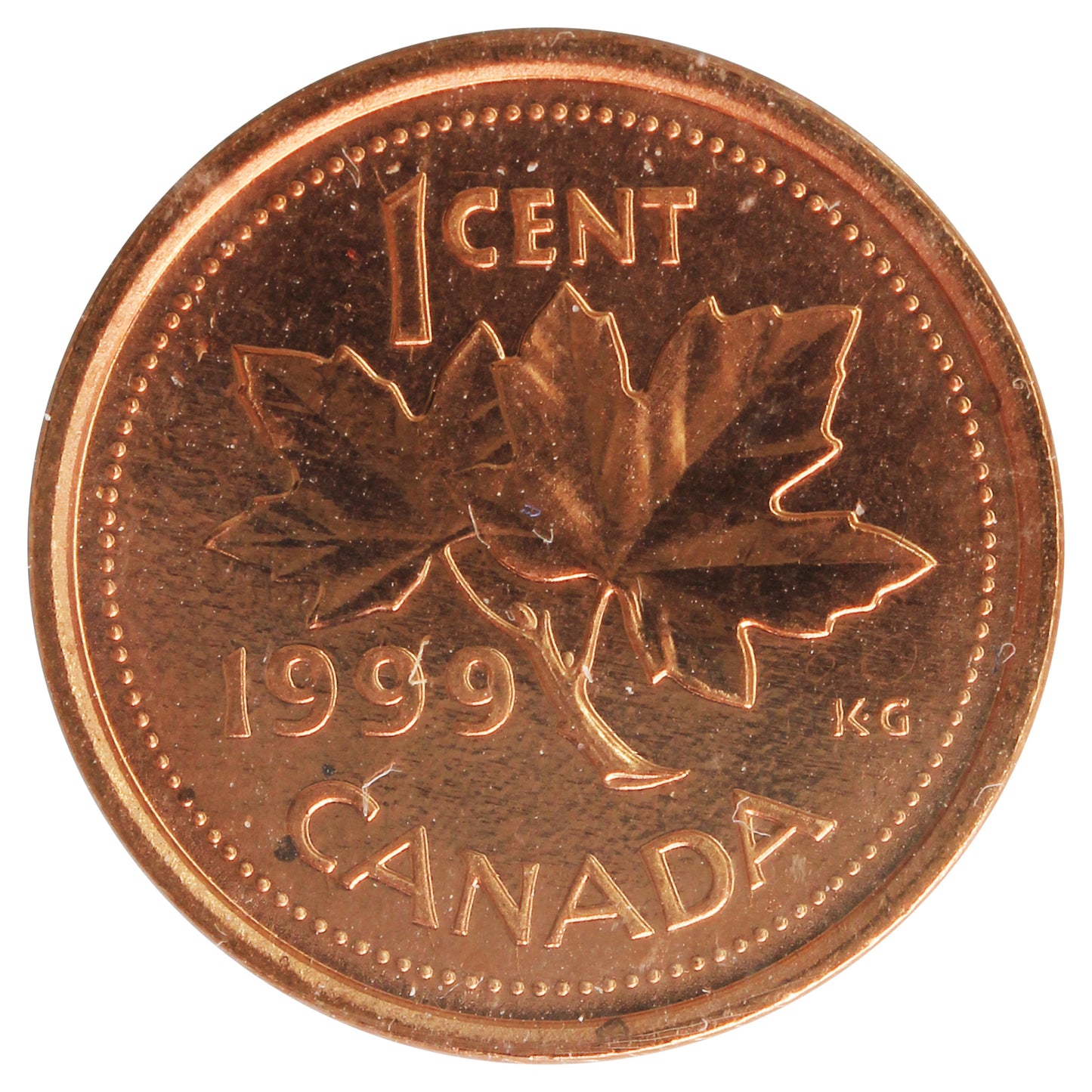 1999 Canada 1-cent ICCS Certified MS66 Red