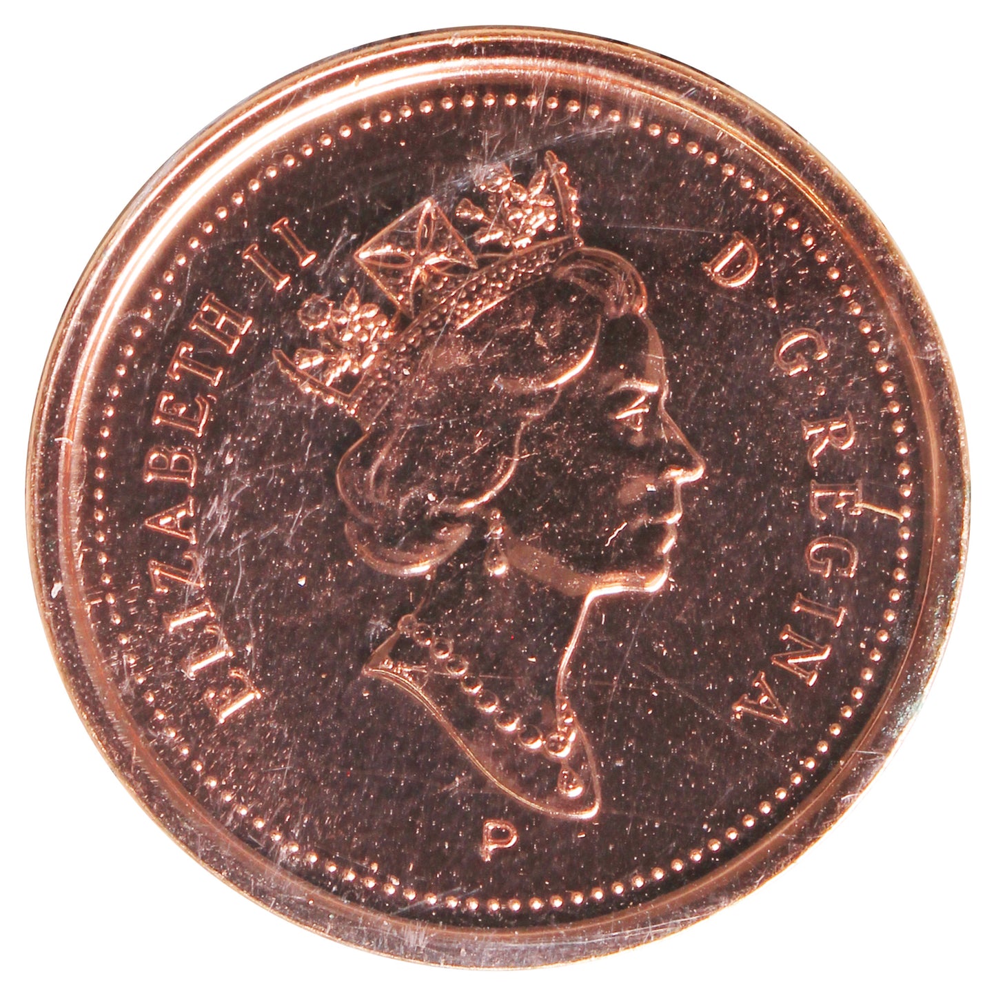 2001P Canada 1-cent ICCS Certified MS-66 Red