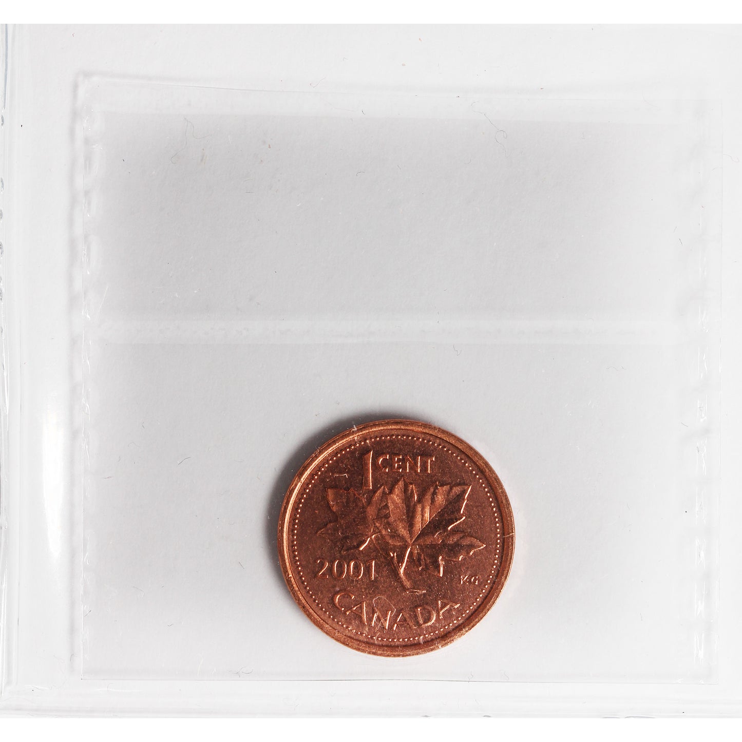 2001 Canada 1-cent ICCS Certified MS65 Red