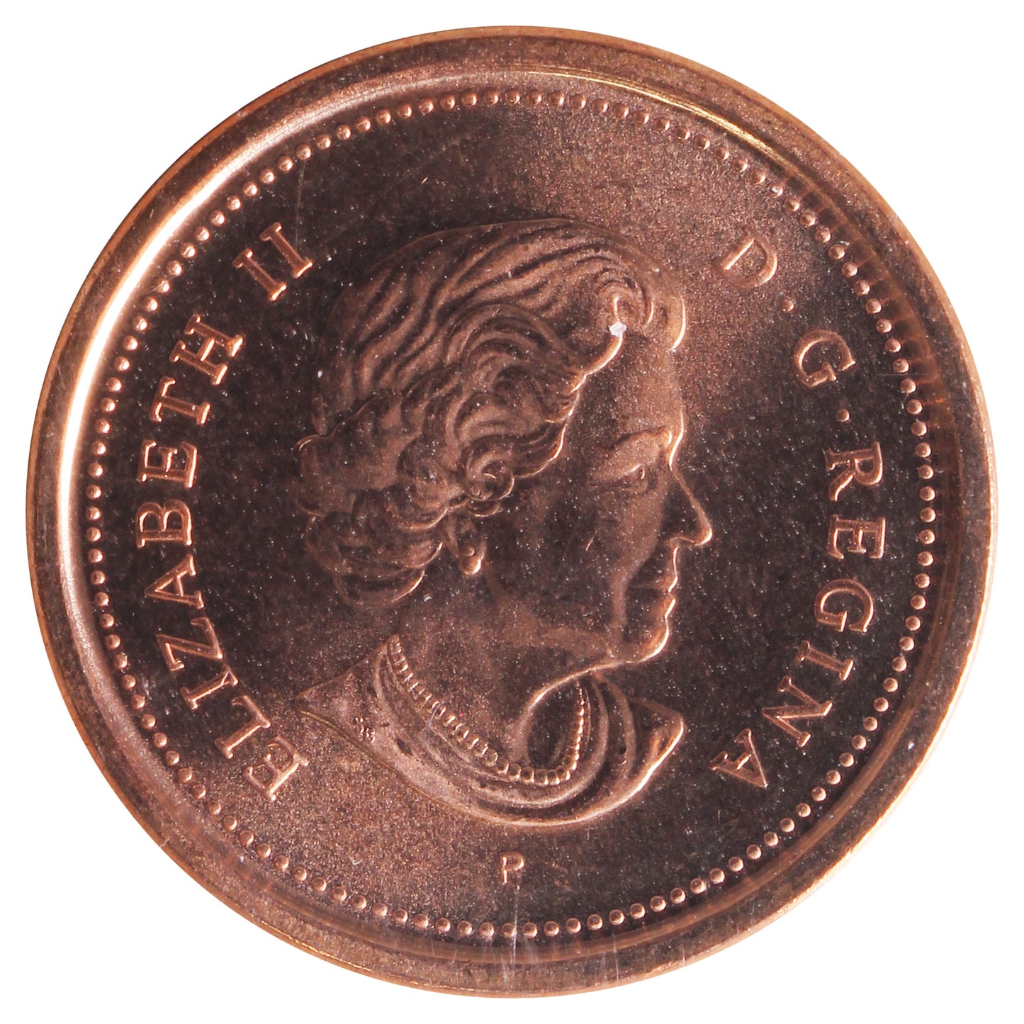 2003P New Effigy Canada 1-cent ICCS Certified MS-65 Red