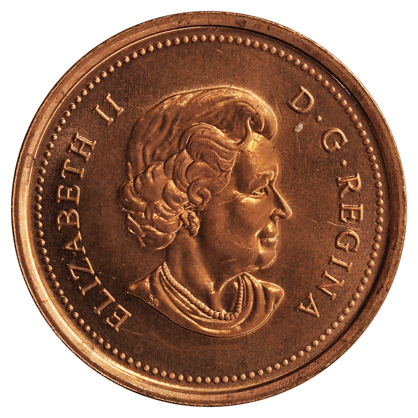 2006 Non Magnetic Canada 1-cent Brilliant Uncirculated (MS63)