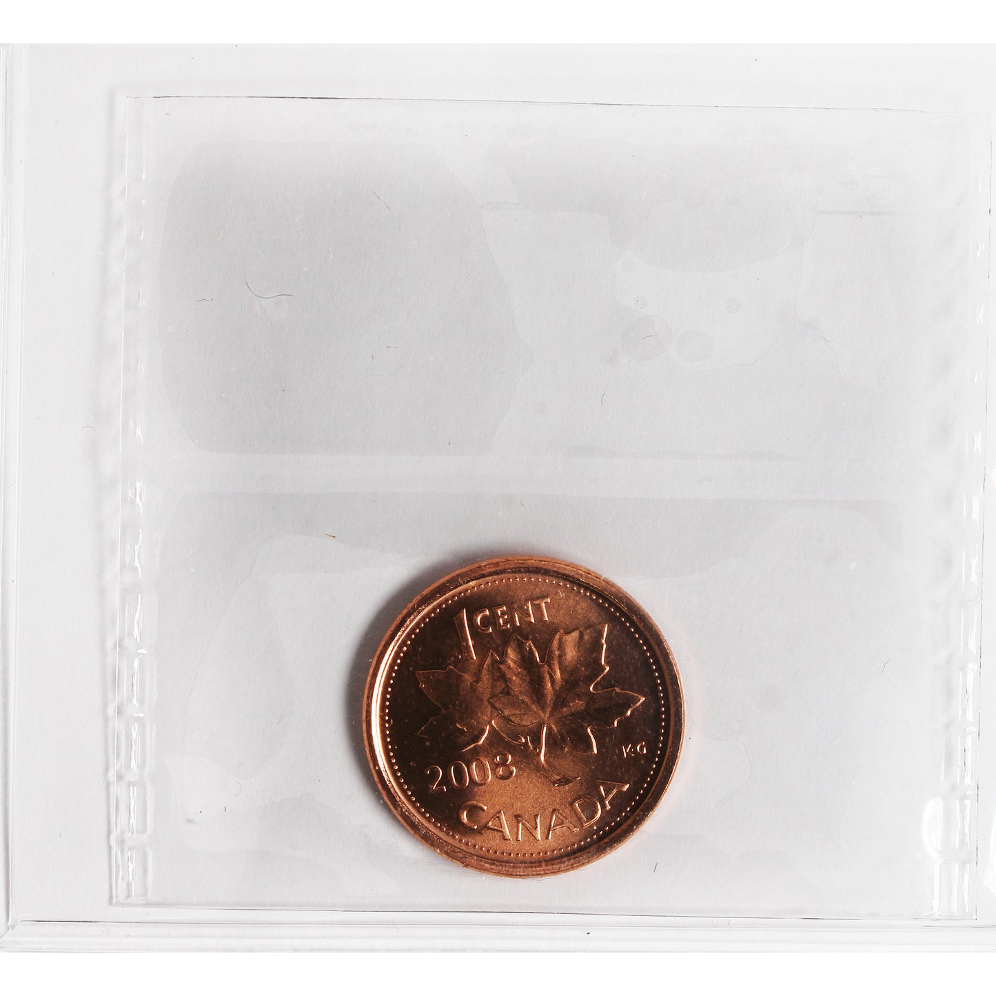 2008 Canada 1-cent ICCS Certified MS-67 Red