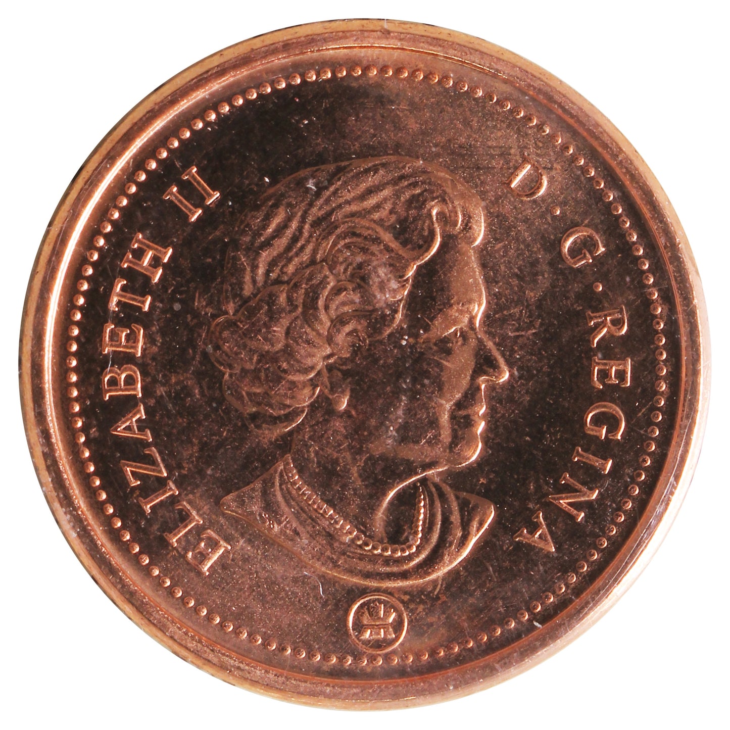 2008 Canada 1-cent ICCS Certified MS-67 Red